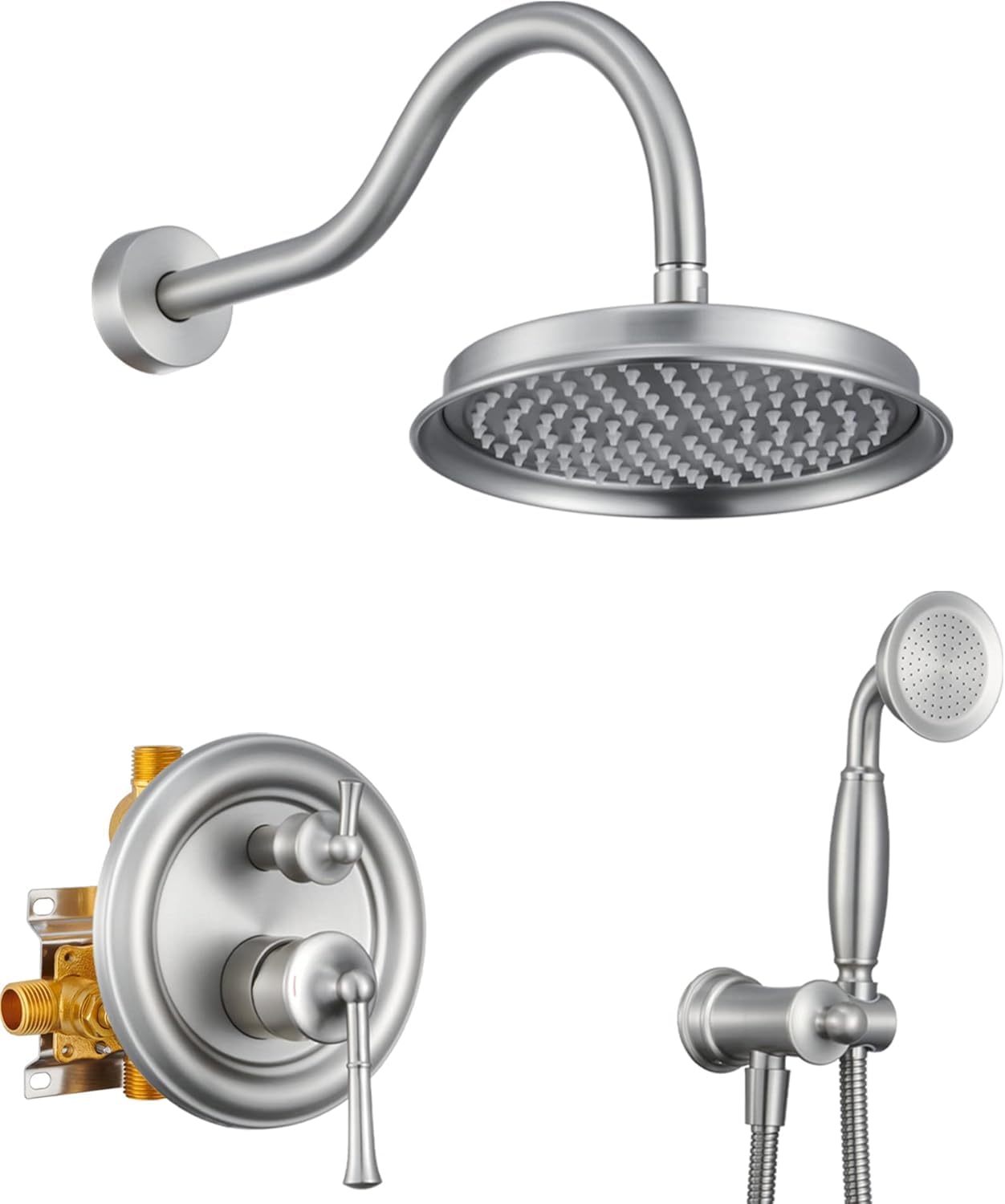 Rain Shower System – Brushed Gold