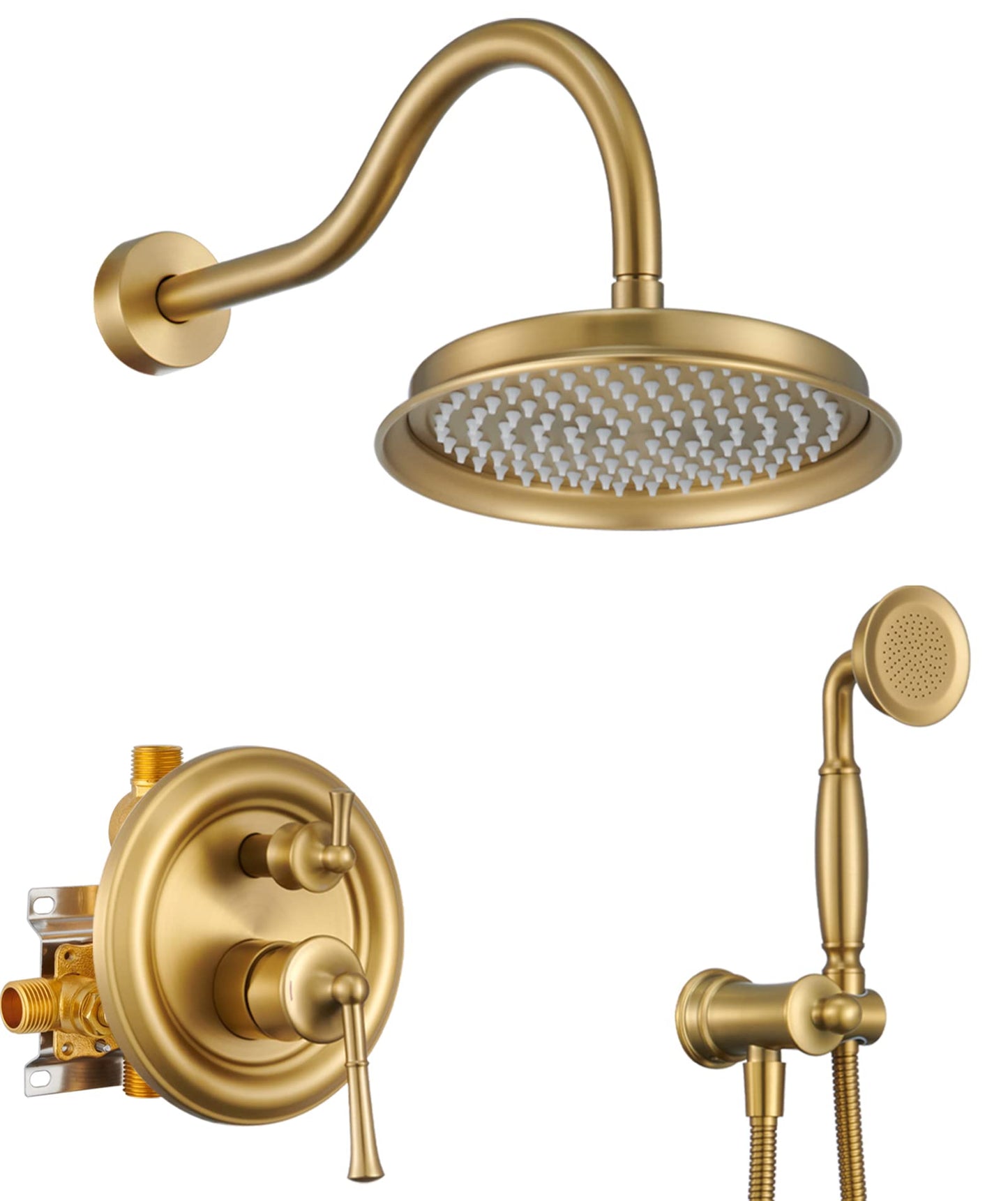 Rain Shower System – Brushed Gold