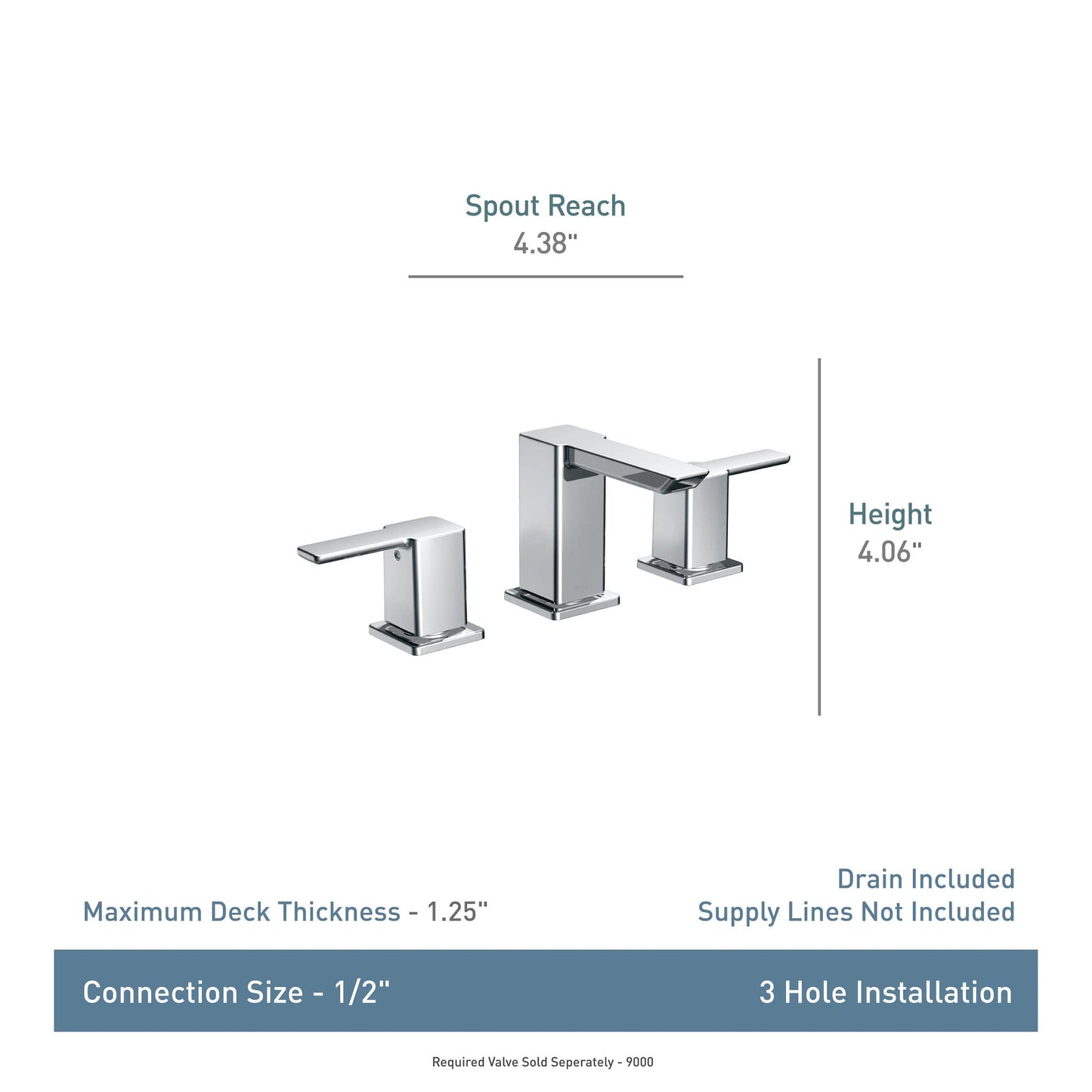 Moen 90° Chrome Faucet Trim