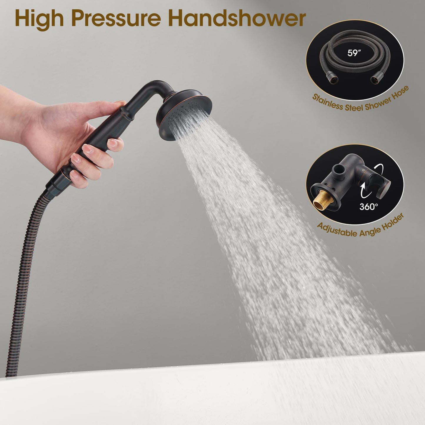 Rain Shower System – Brushed Gold