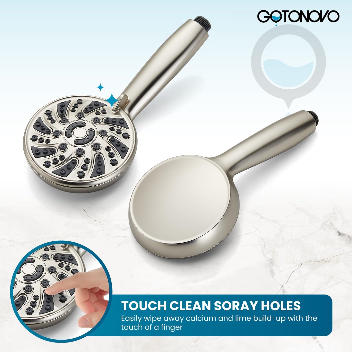 gotonovo Matte Black Shower Set