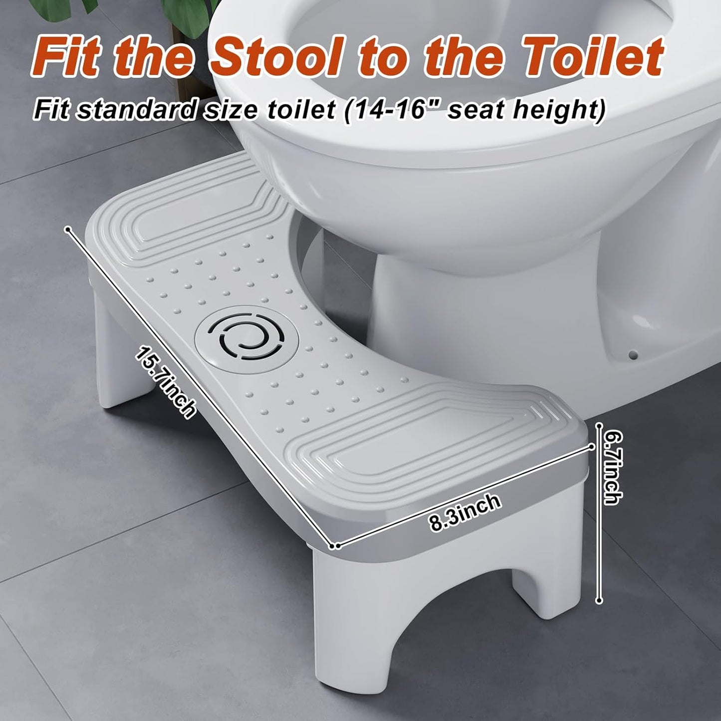 7" Squat Toilet Stool – Non-Slip