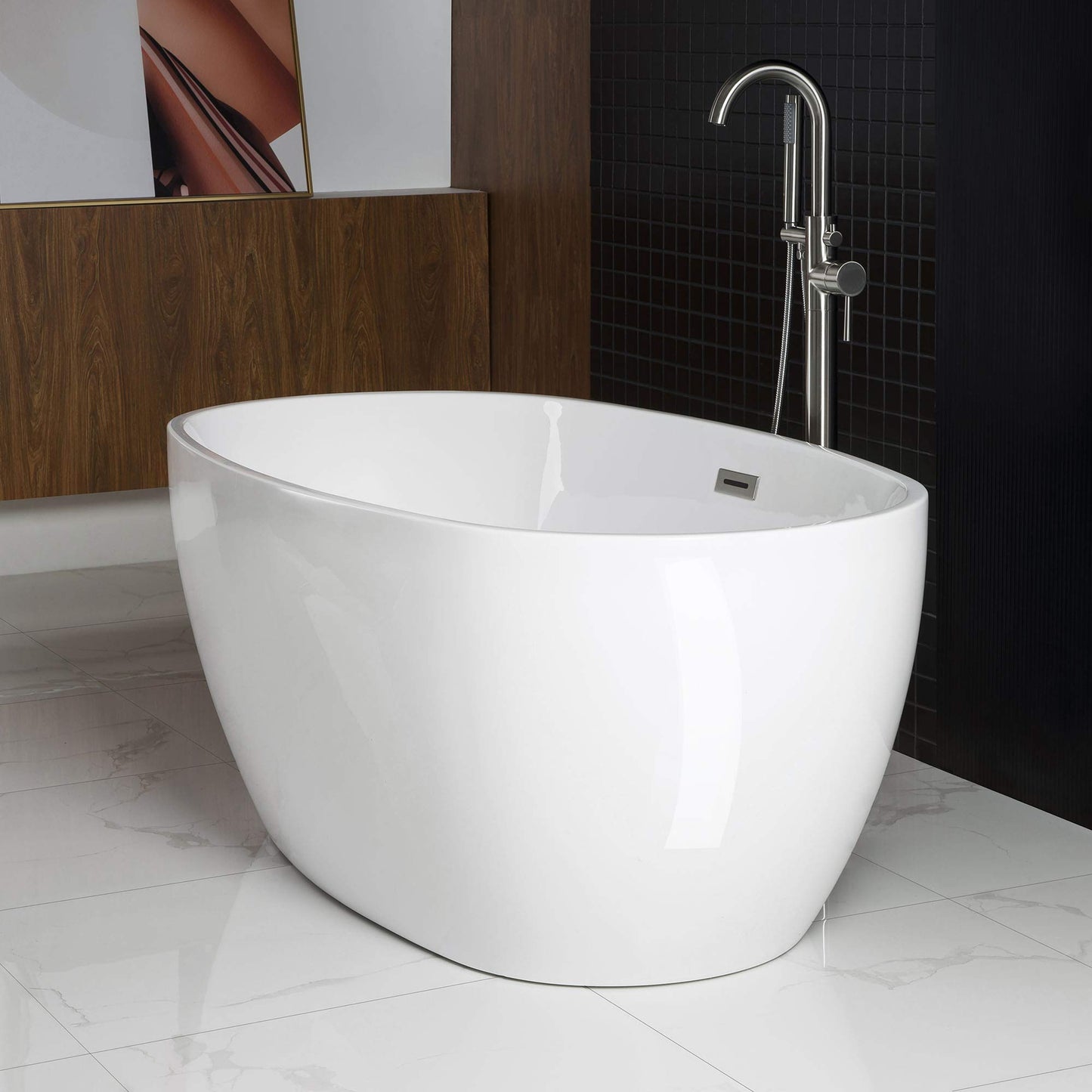 59" WOODBRIDGE Tub - White