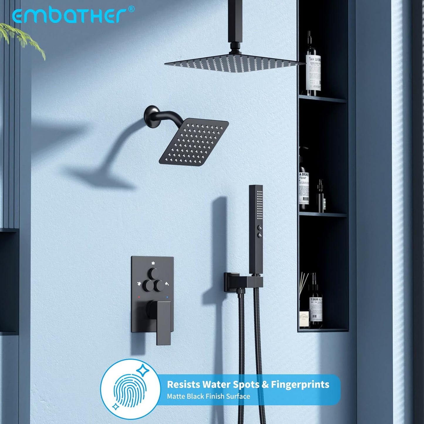 Matte Black Shower System