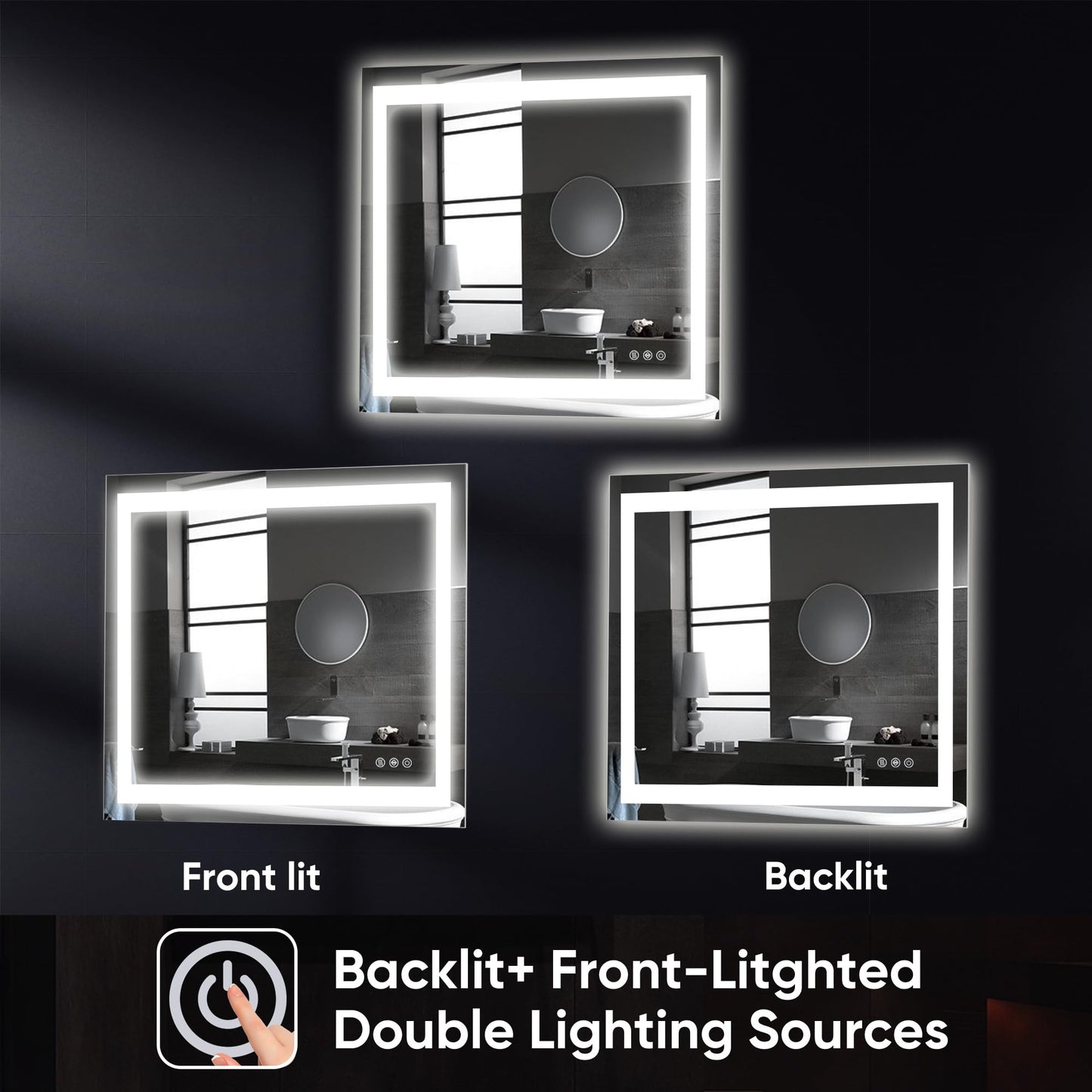 Antok 36x48 LED Bathroom Mirror