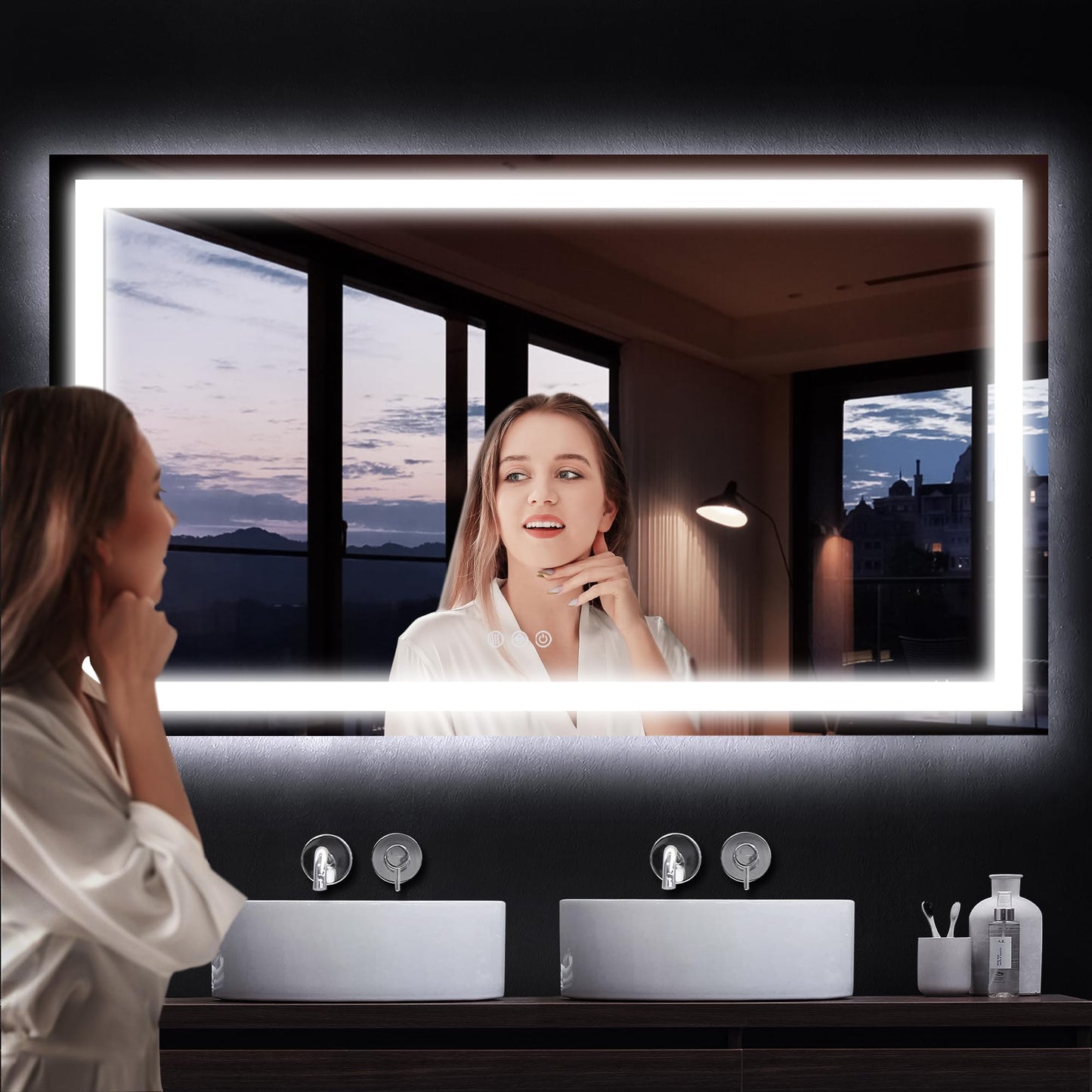 Antok 36x48 LED Bathroom Mirror