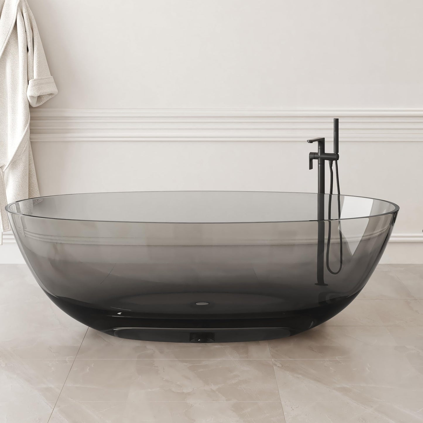 71" Stone Bathtub - Grey