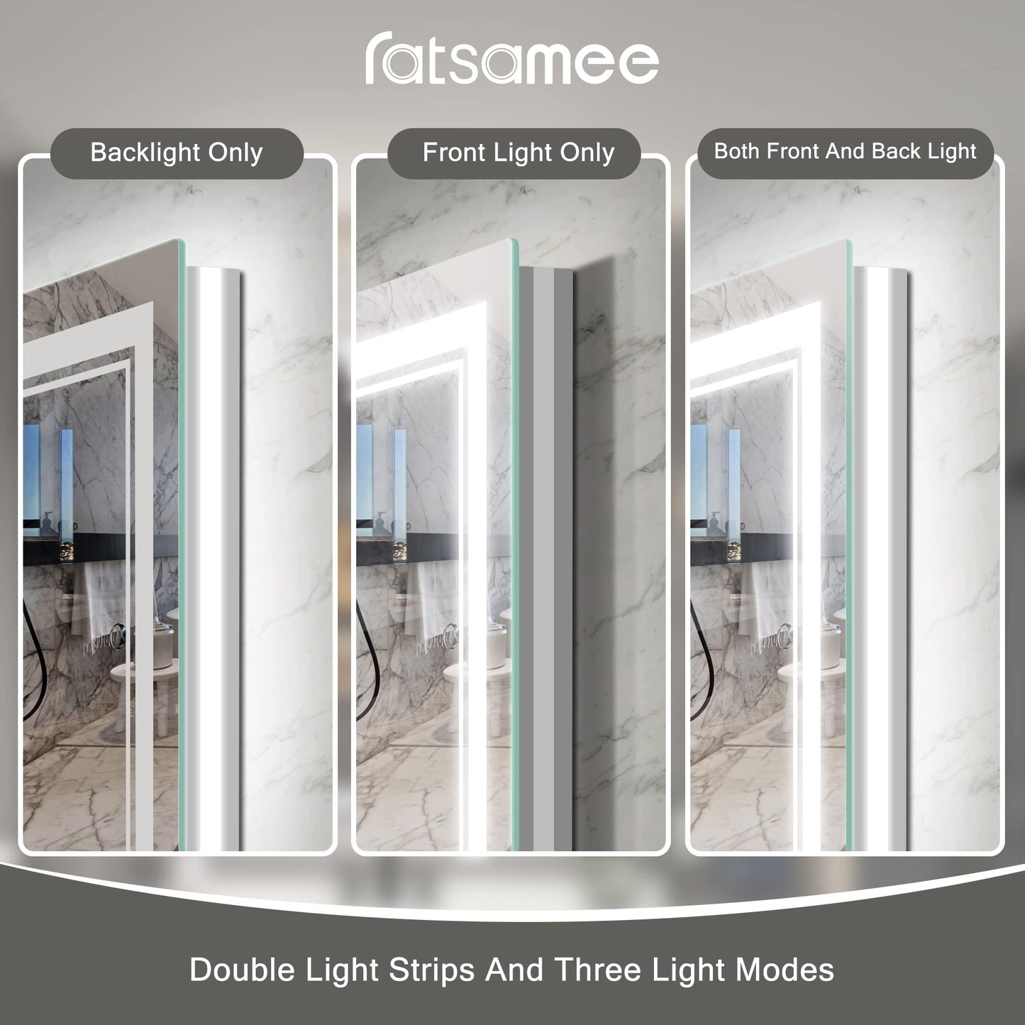 110x40" LED Bathroom Mirror
