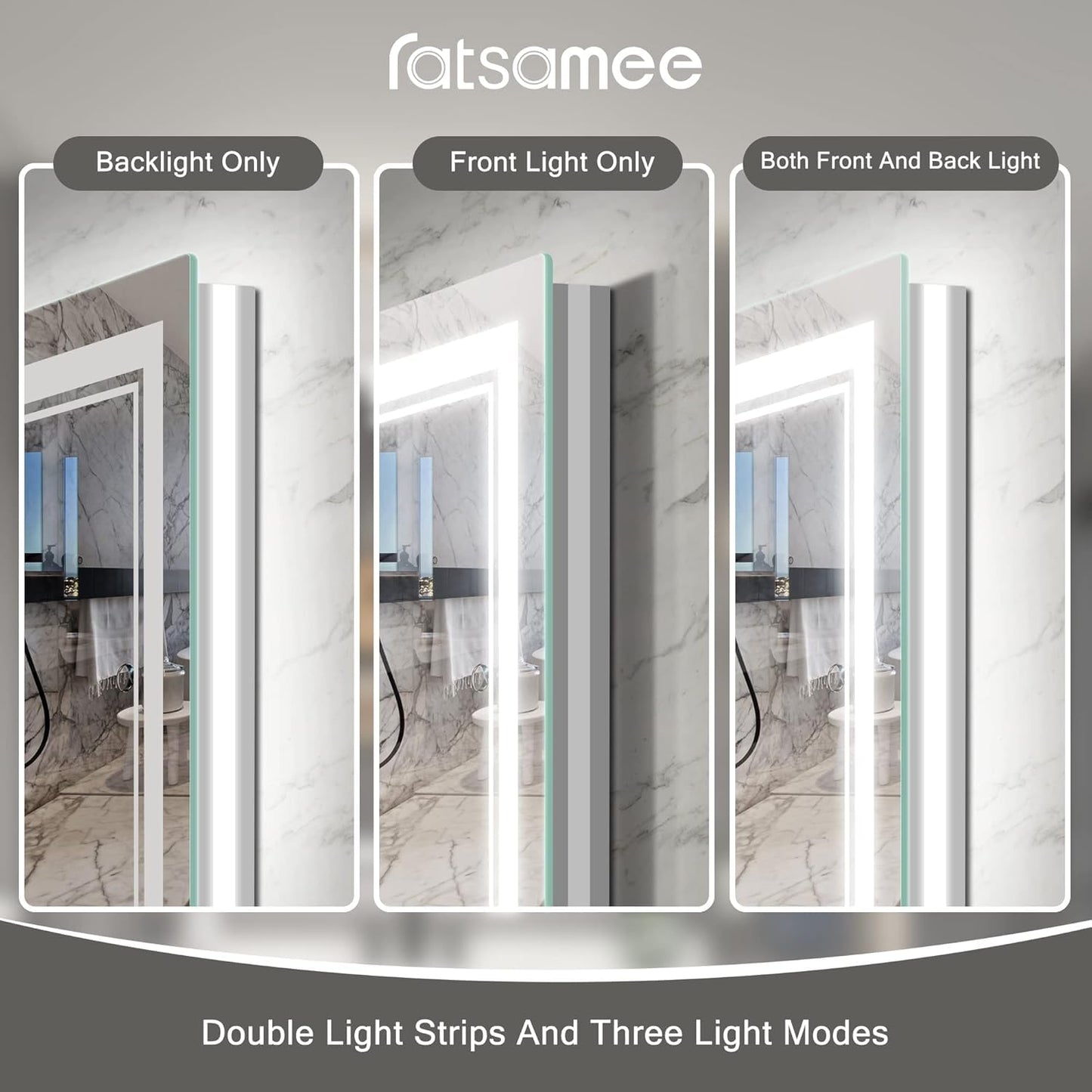 110x40" LED Bathroom Mirror