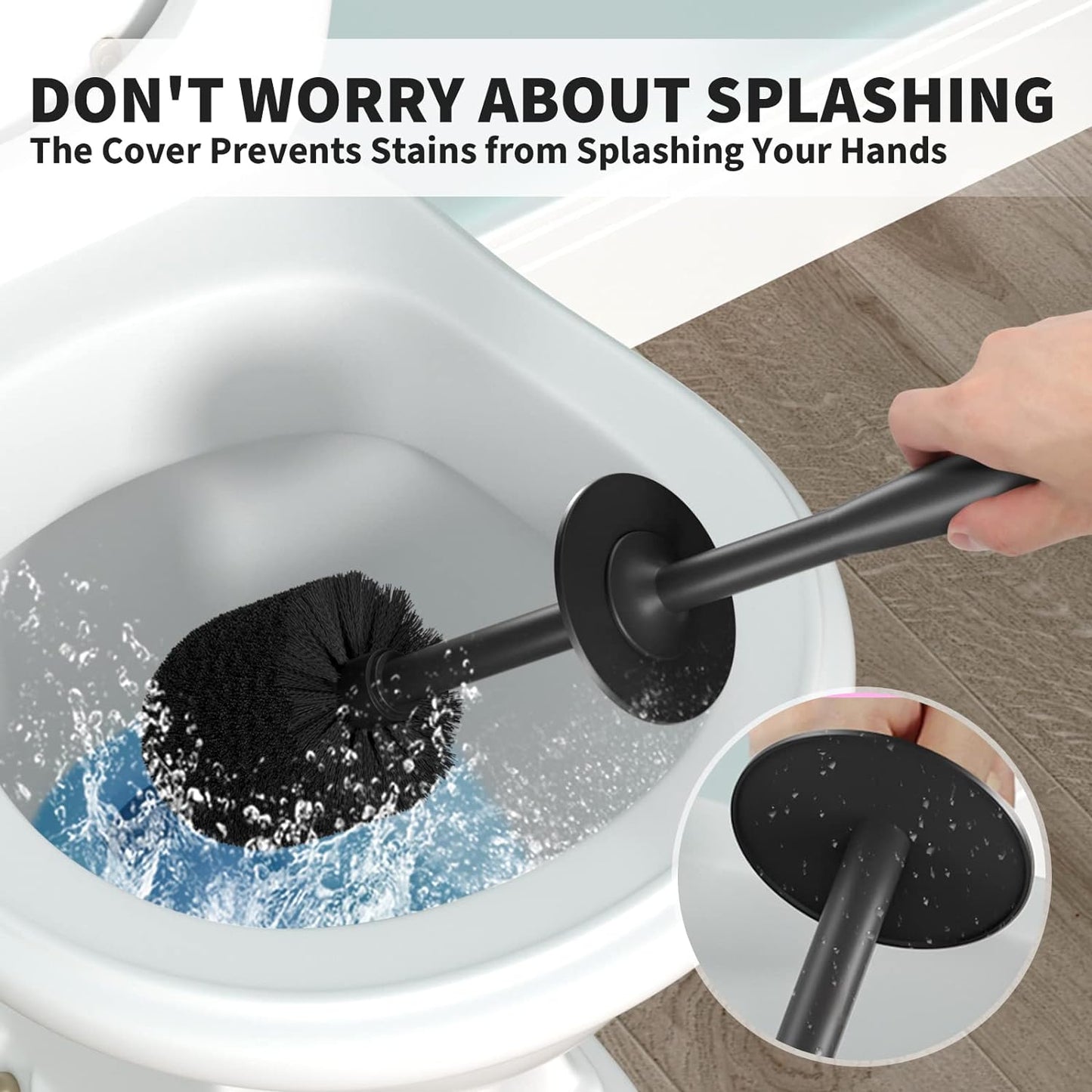 UPTRONIC Toilet Brush Set – Black