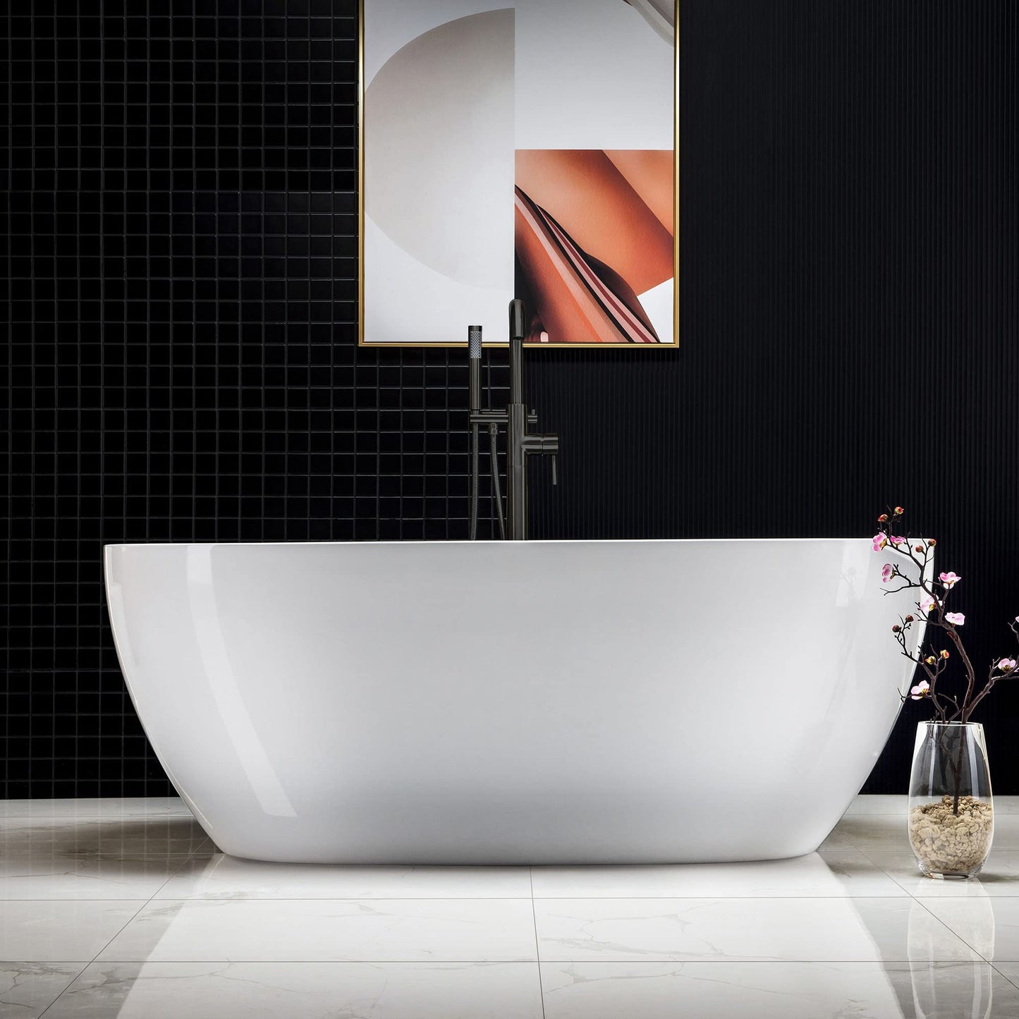 59" WOODBRIDGE Tub - White