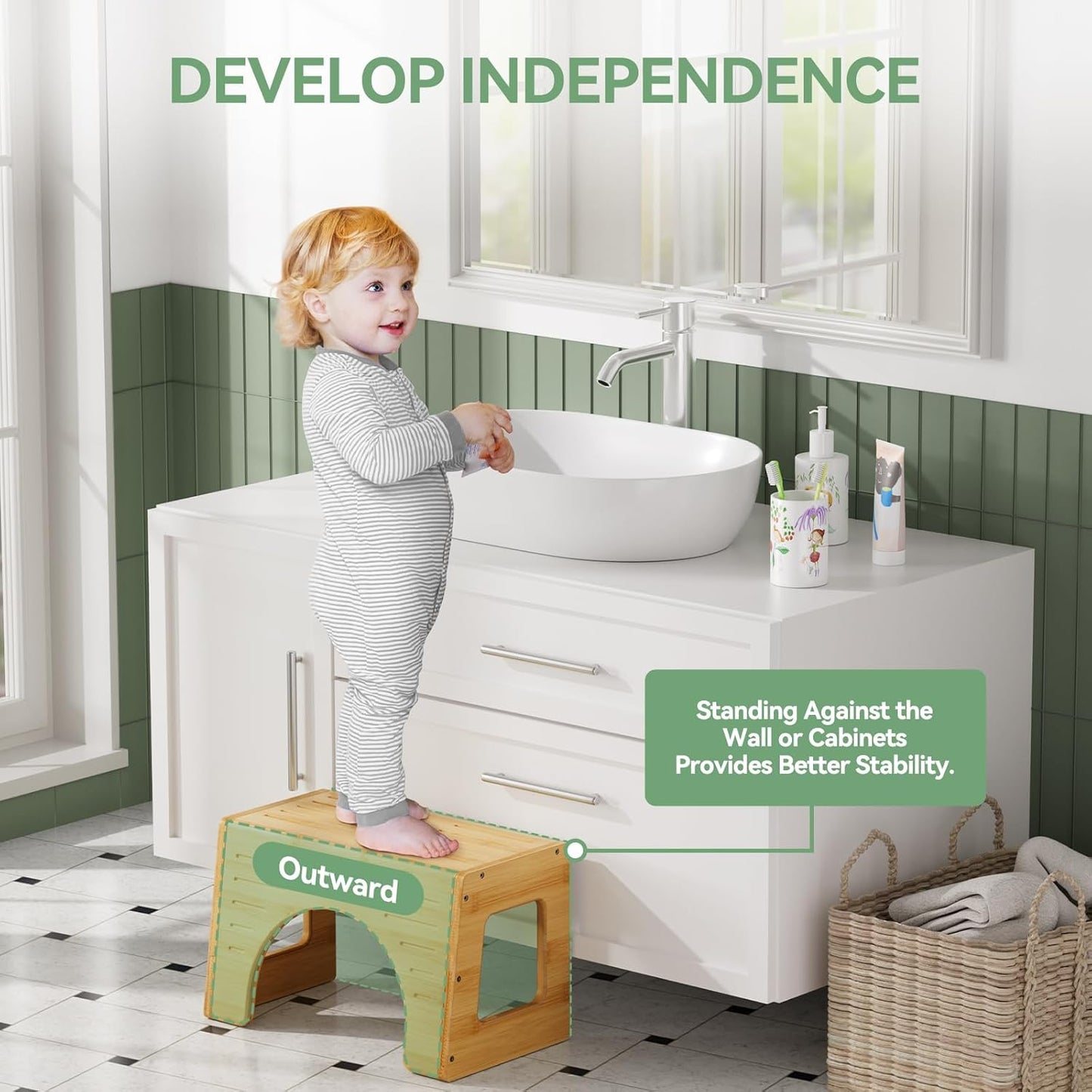 Toddler Toilet Stool – 3-in-1, 9"