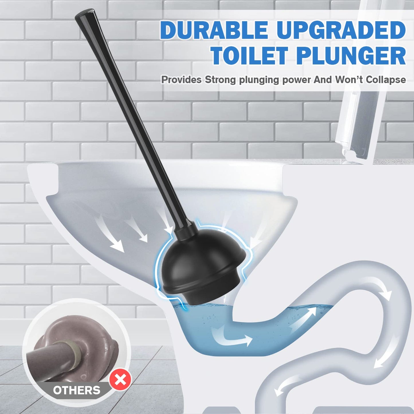 Toilet Brush & Plunger Set – Black
