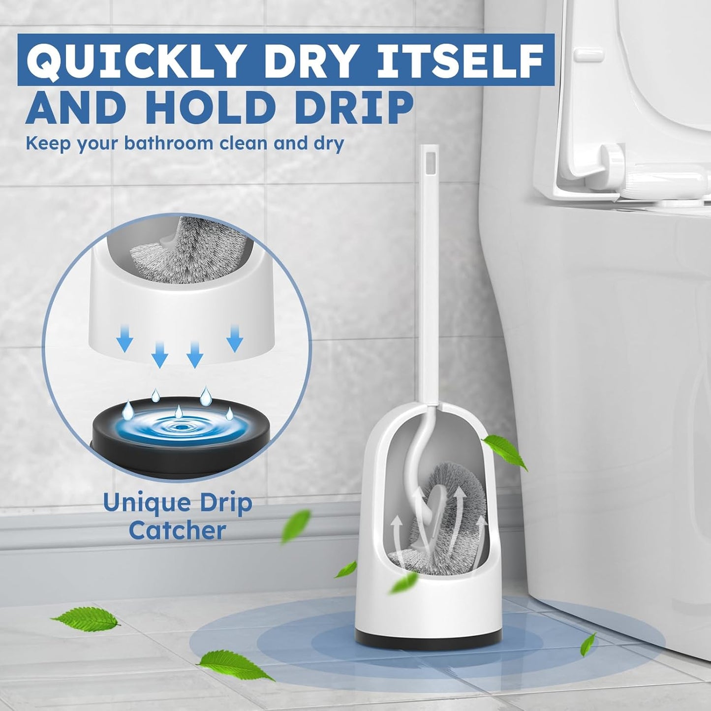 2-Pack Toilet Brush Set – White