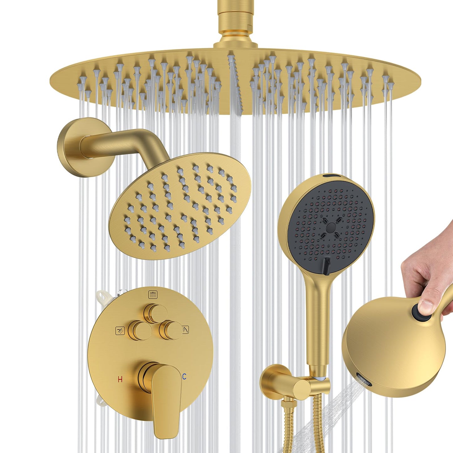 Brushed Nickel Shower Set