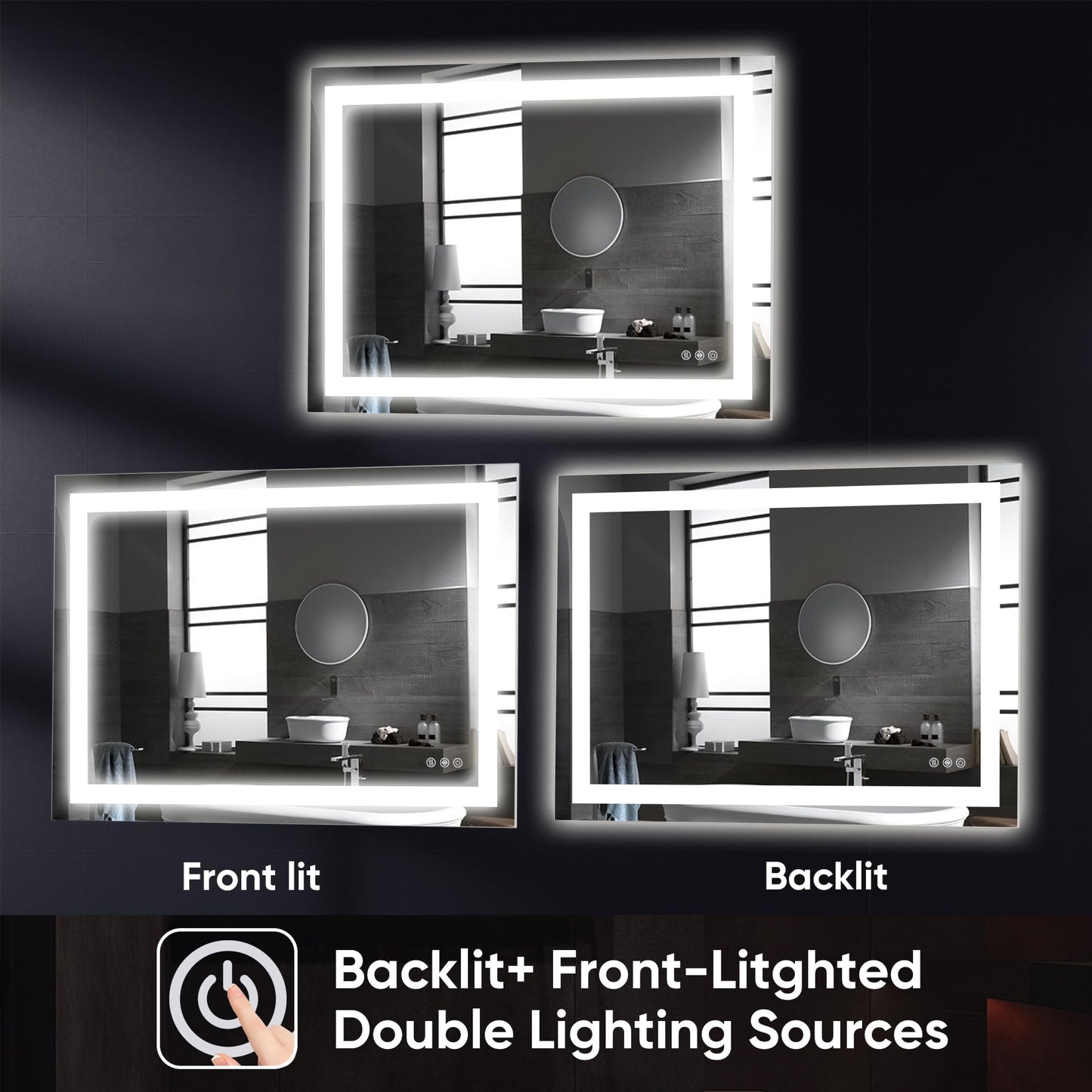 Antok 36x48 LED Bathroom Mirror