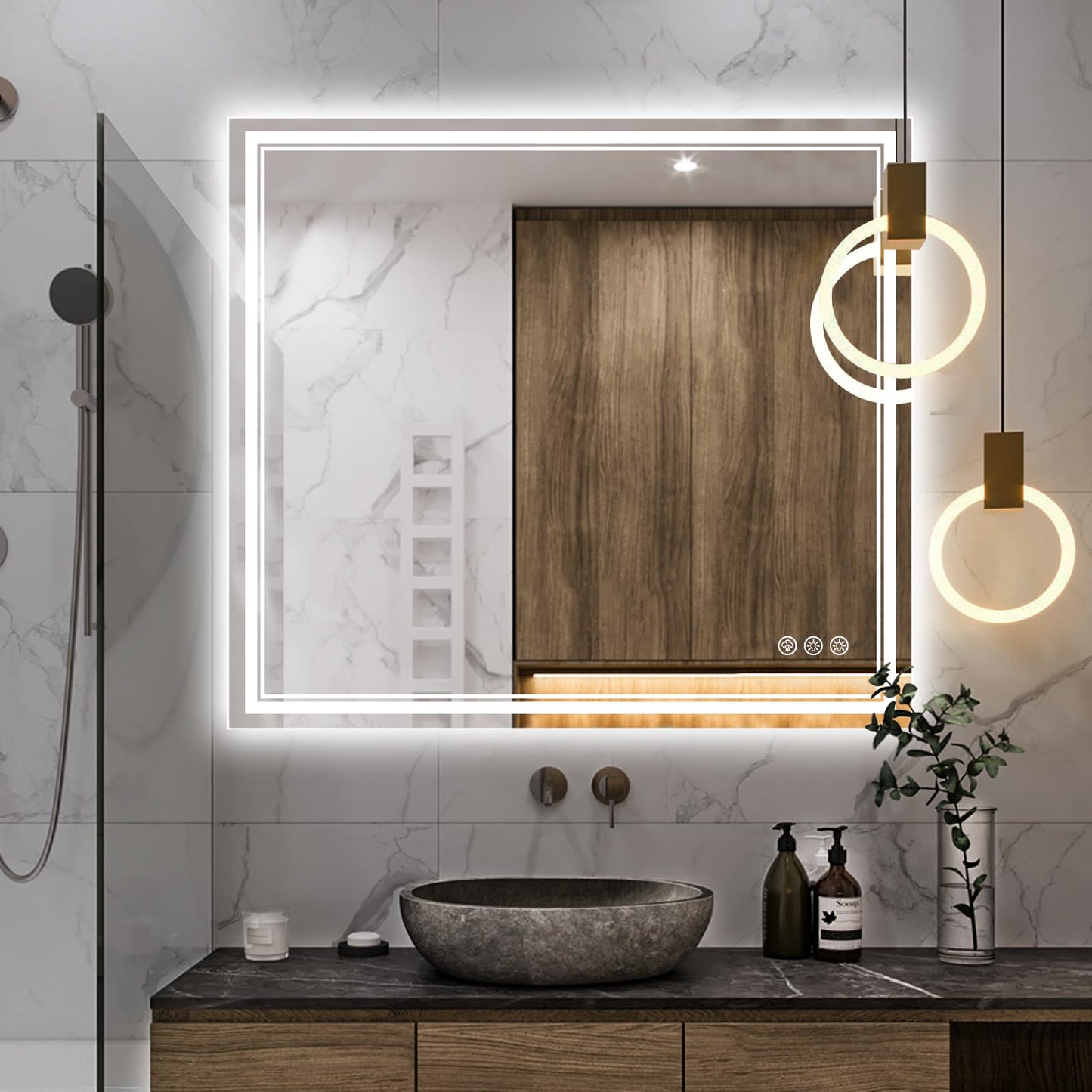 110x40" LED Bathroom Mirror