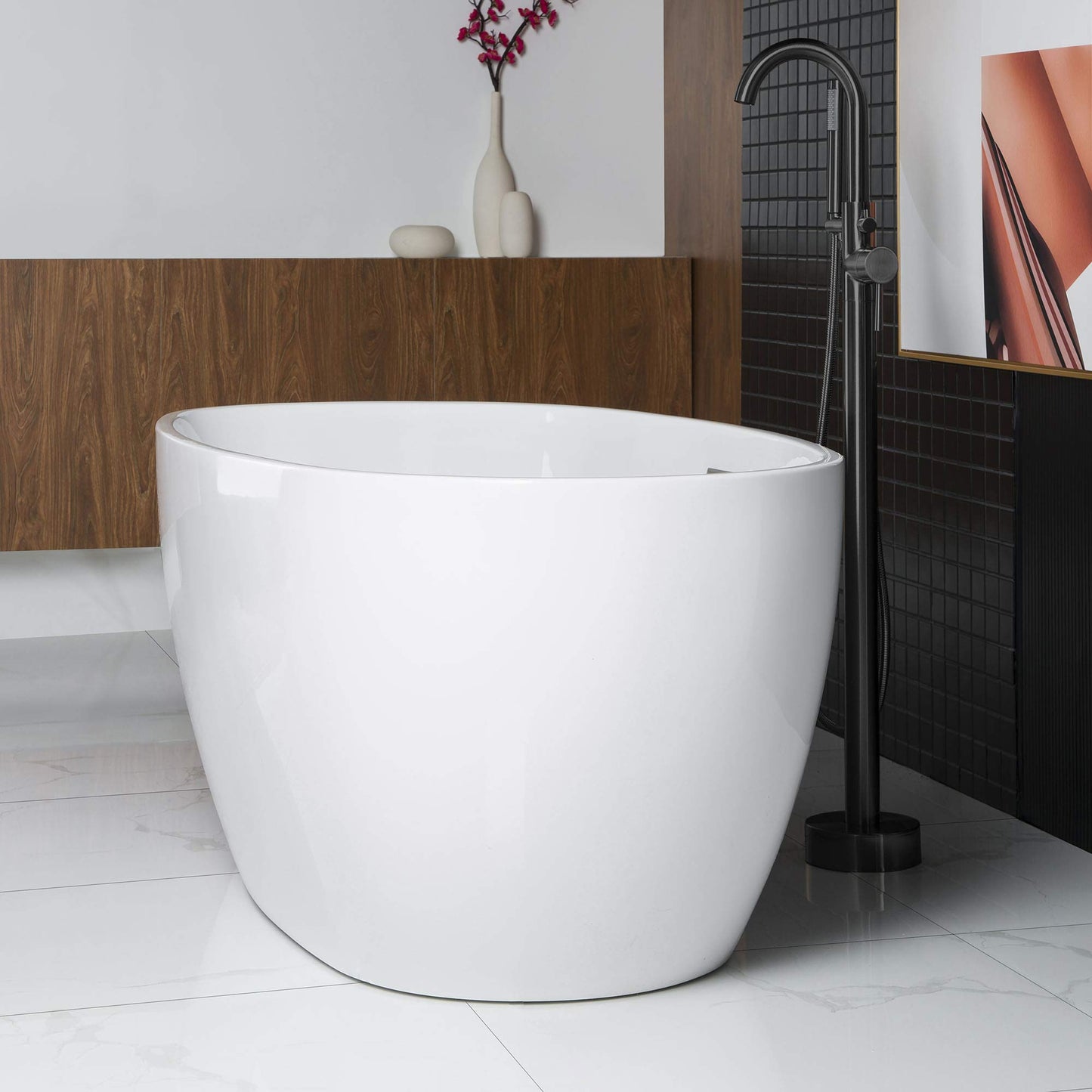59" WOODBRIDGE Tub - White