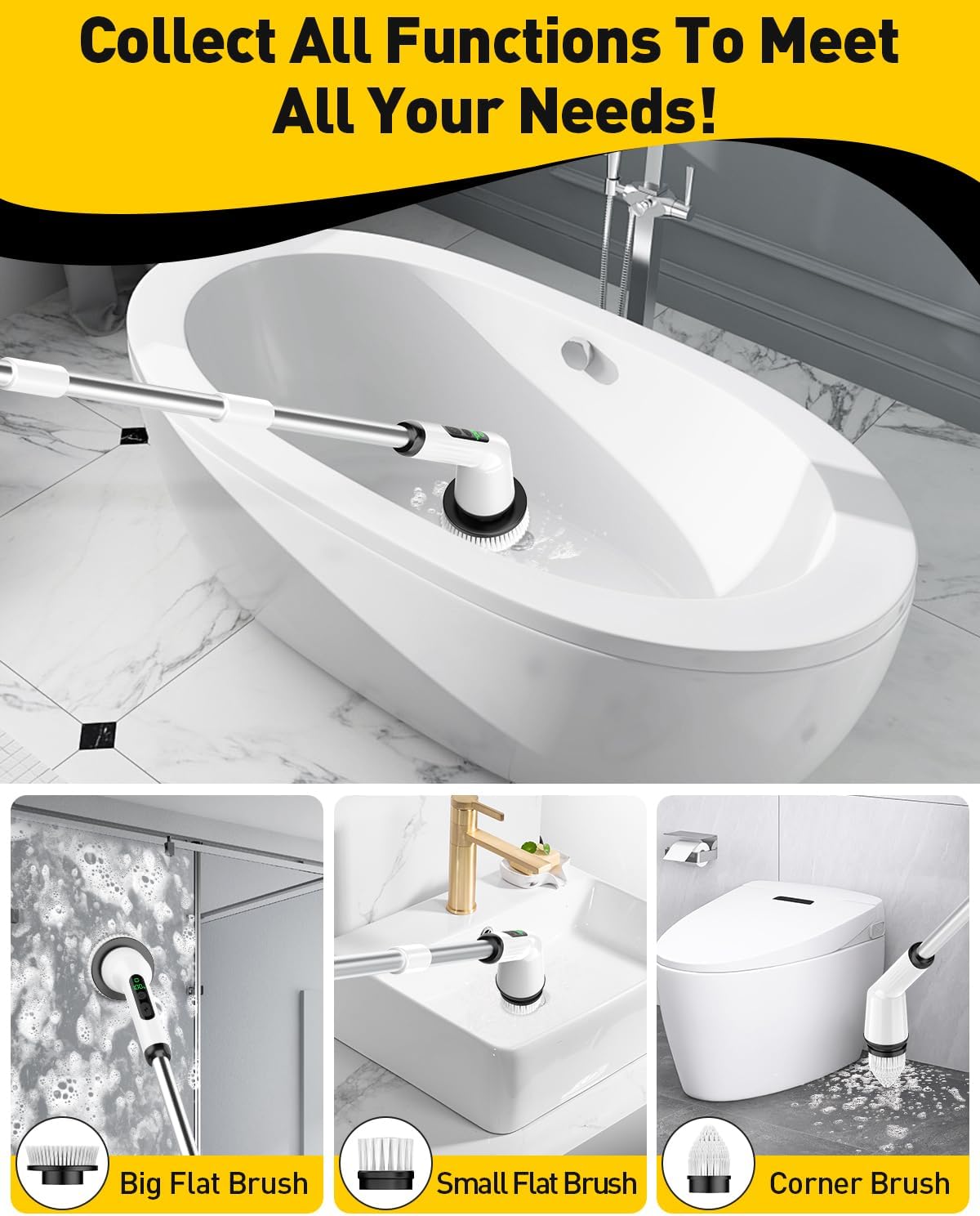 Cordless Electric Spin Scrubber