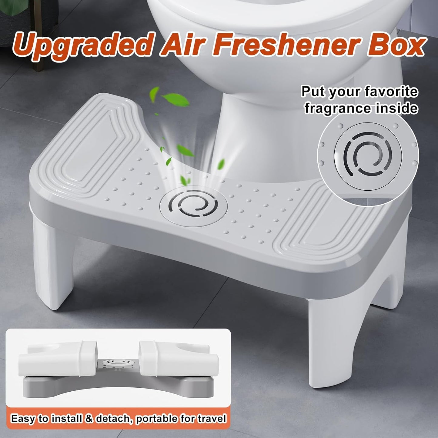 7" Squat Toilet Stool – Non-Slip