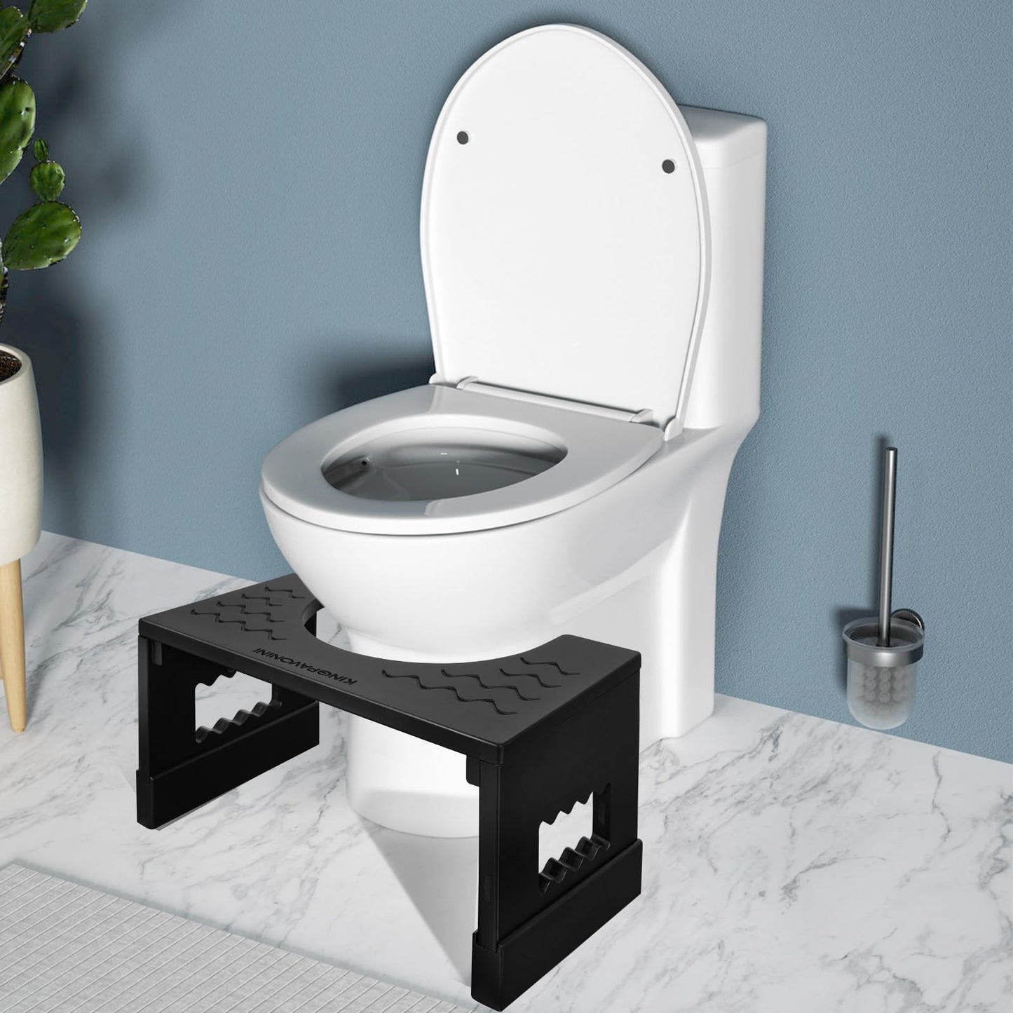 Adjustable Bamboo Toilet Stool – 7"/9"