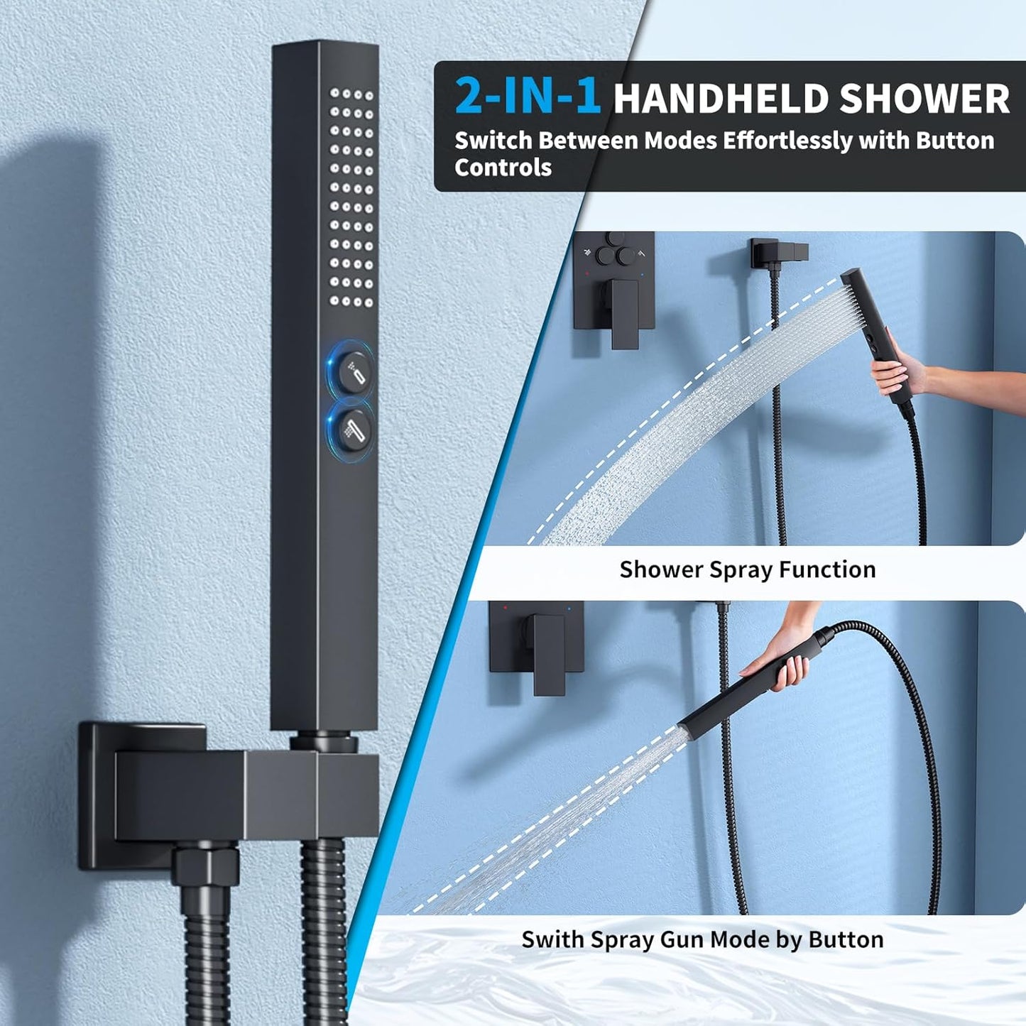 Matte Black Shower System