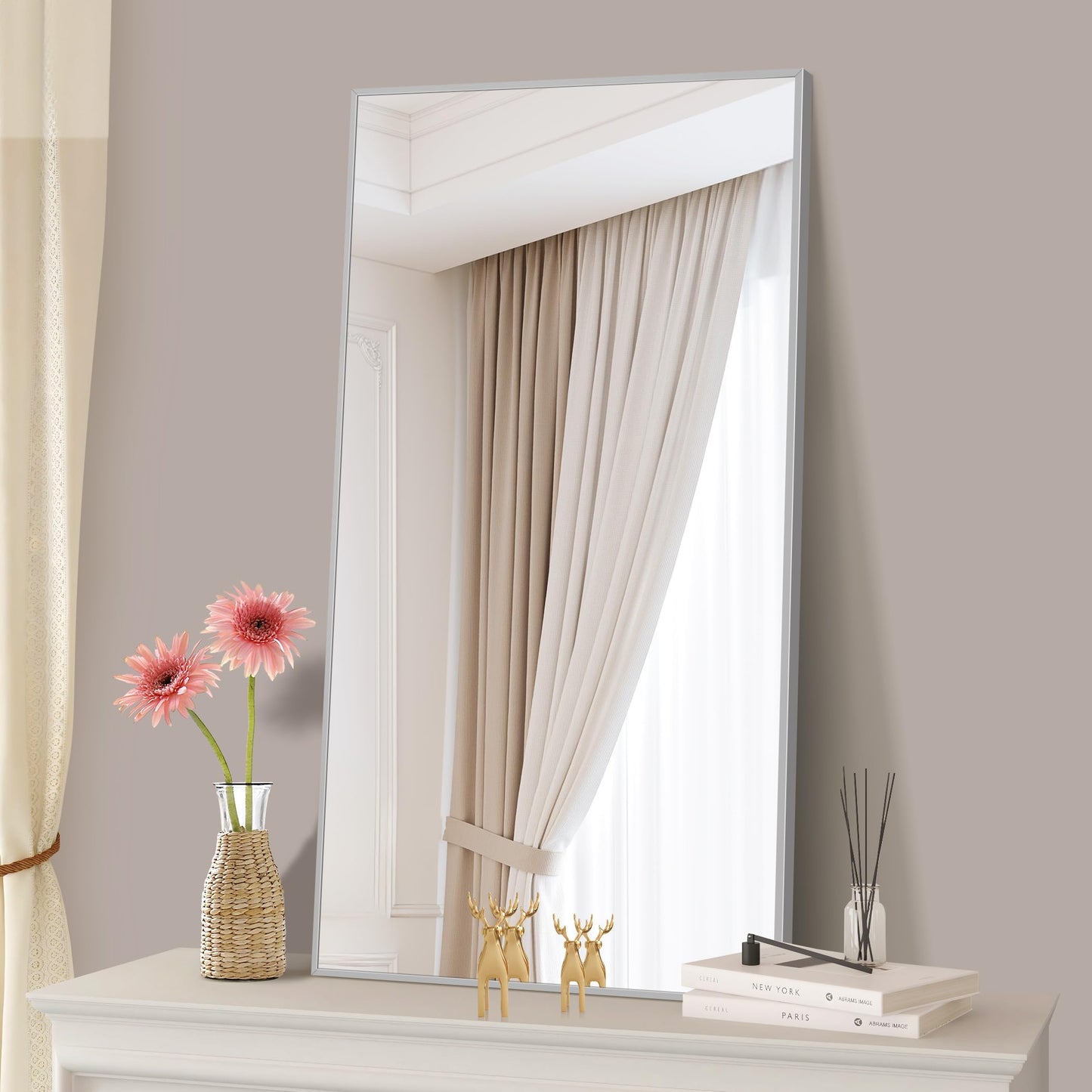 40x48 Black Bathroom Mirror