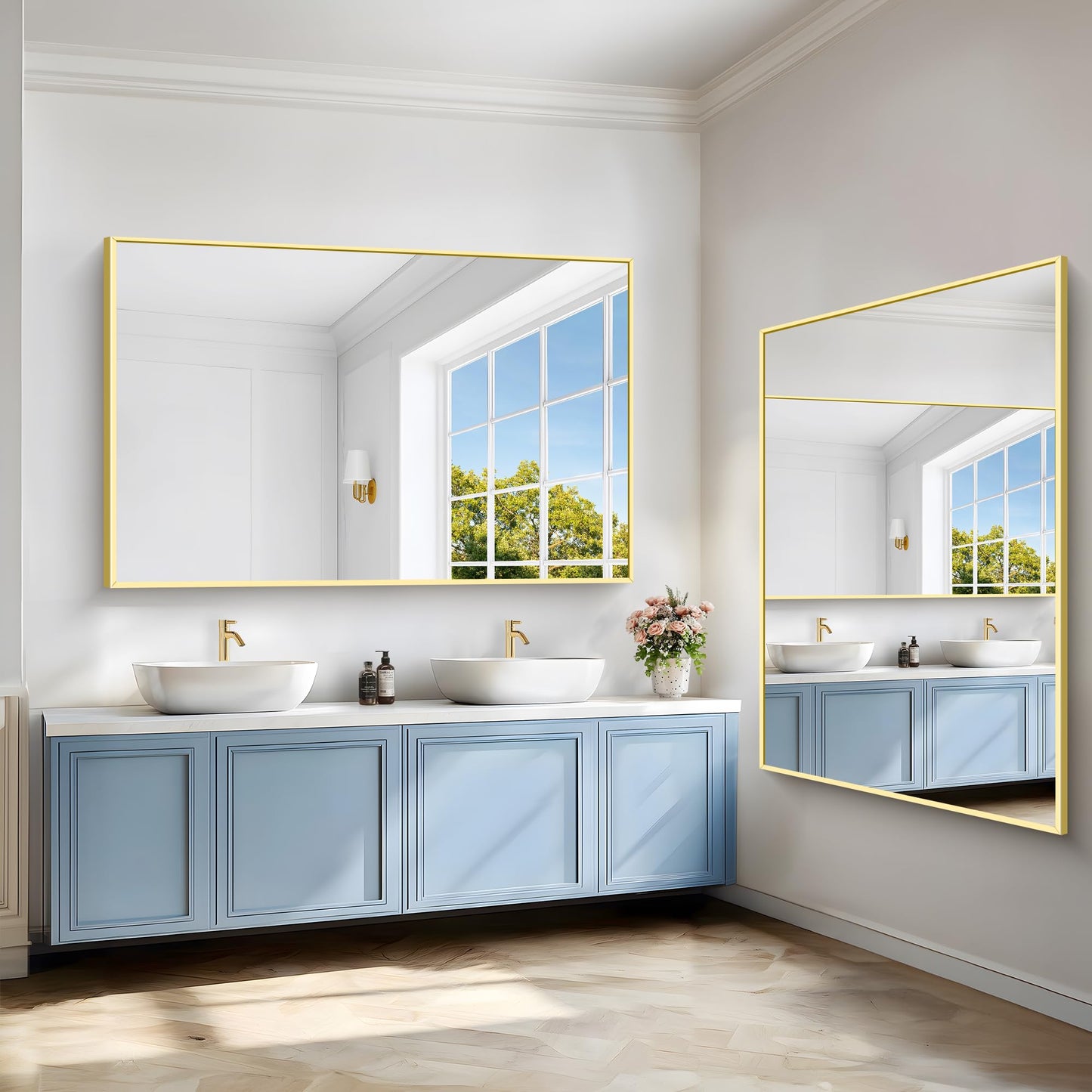 40x48 Black Bathroom Mirror