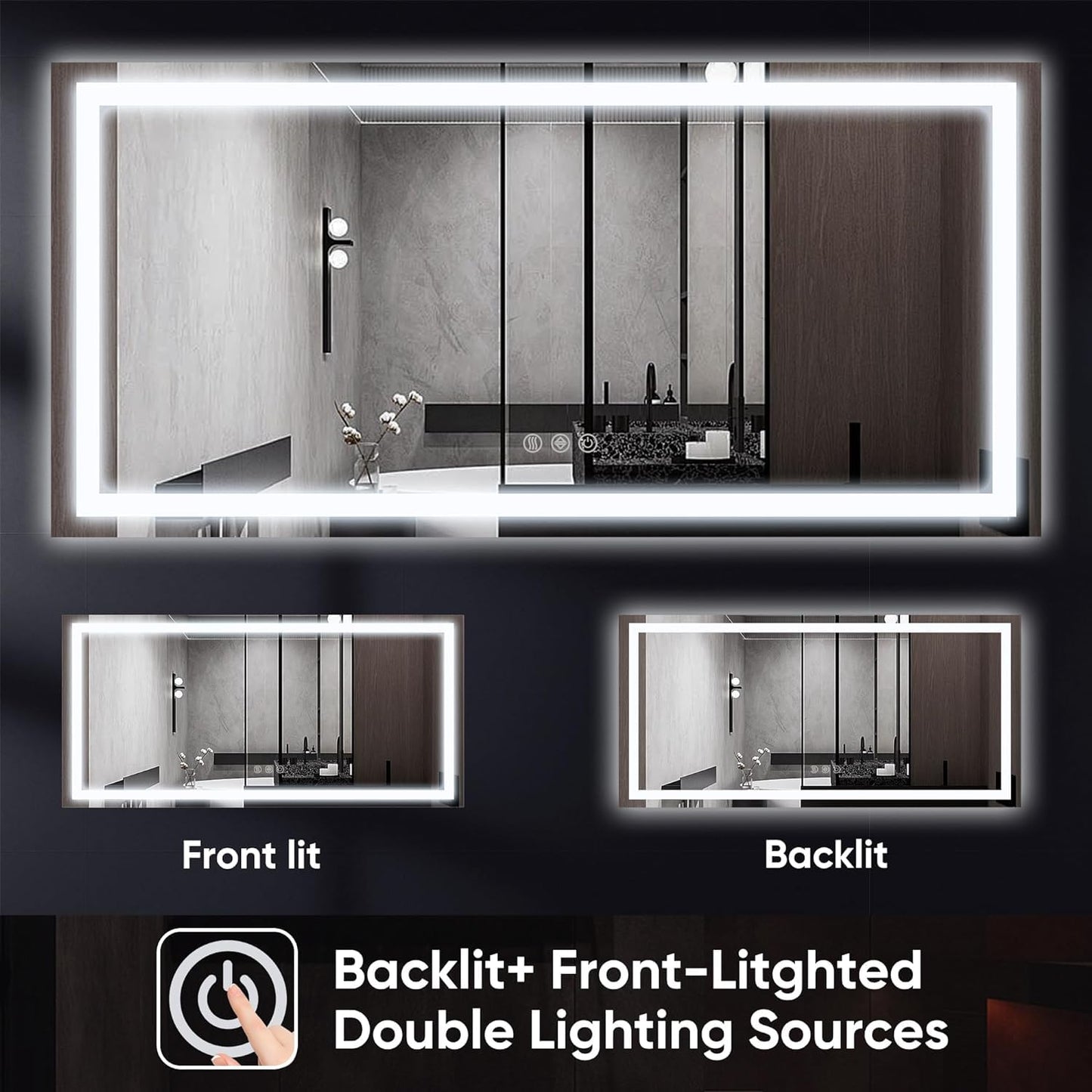 Antok 36x48 LED Bathroom Mirror