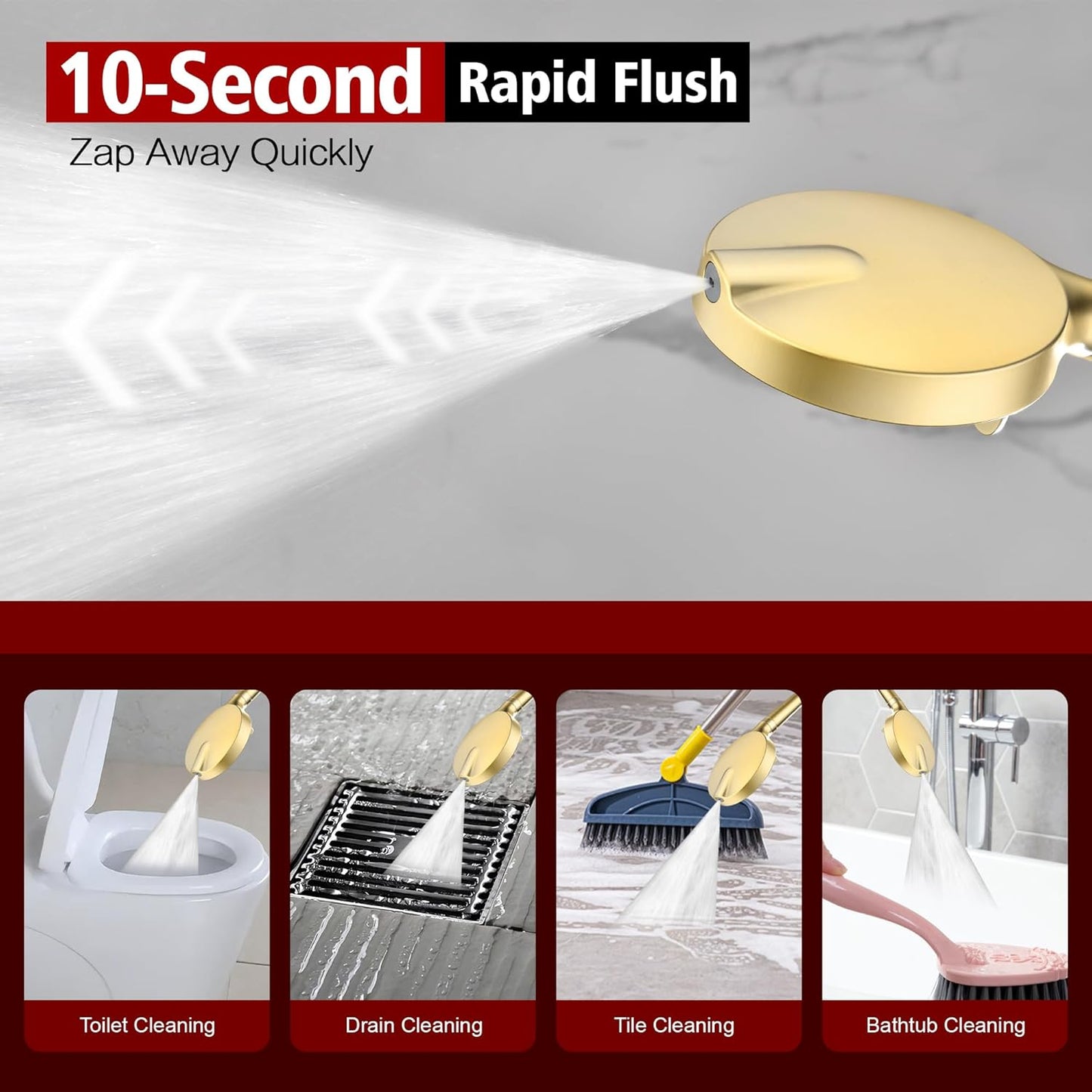 Brushed Gold Shower Set