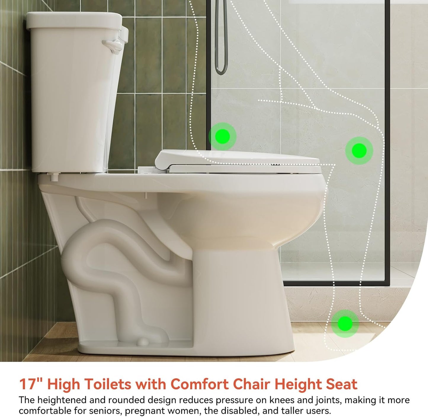 HOROW ADA Toilet – 1.28 GPF, White