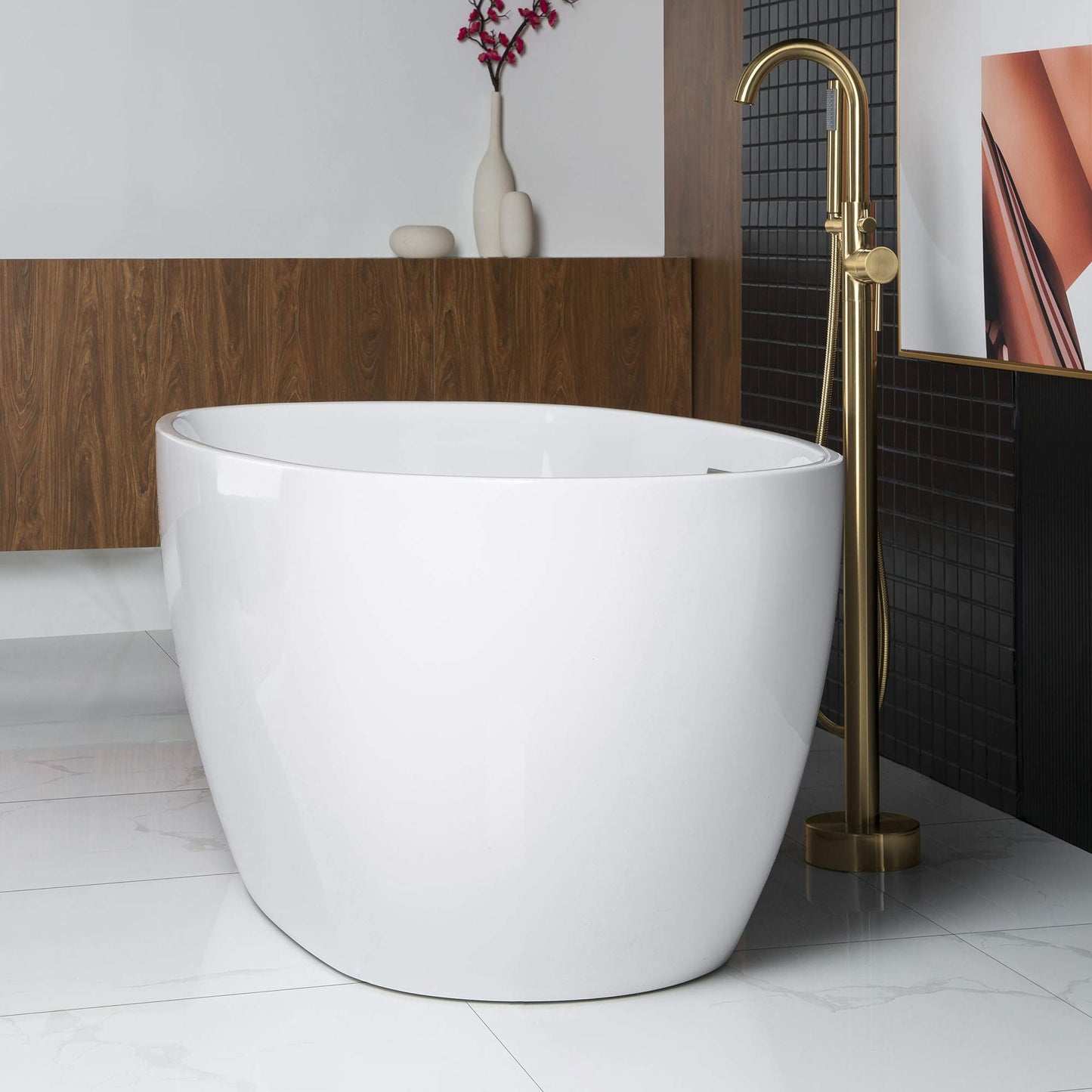 59" WOODBRIDGE Tub - White