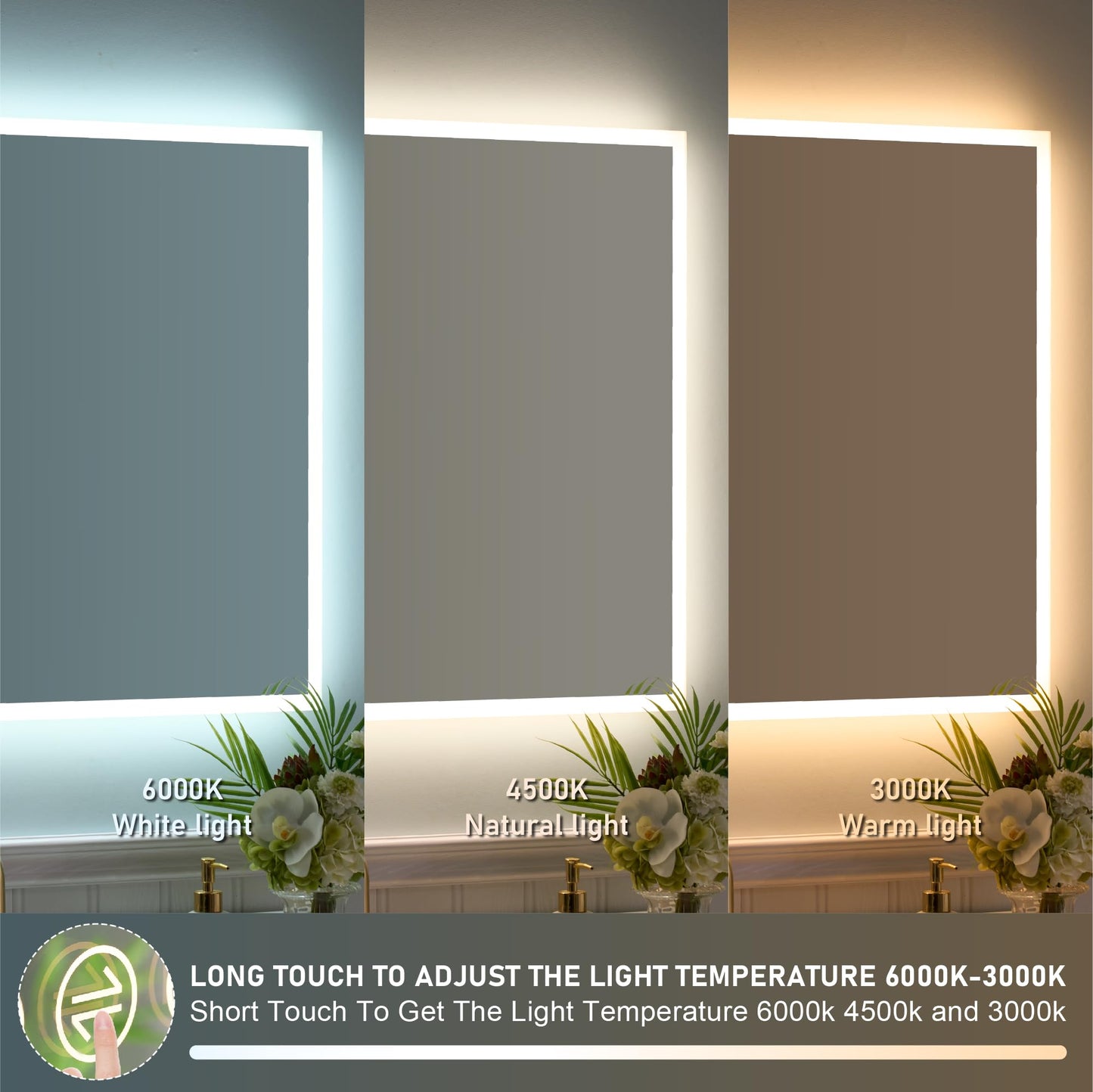 WELLFOR LED Mirror – Anti-Fog