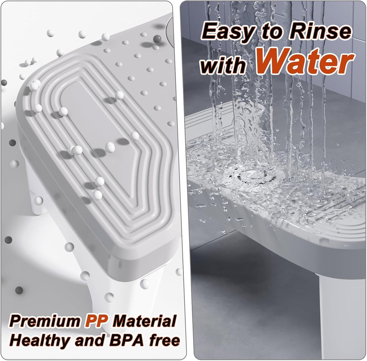 7" Squat Toilet Stool – Non-Slip
