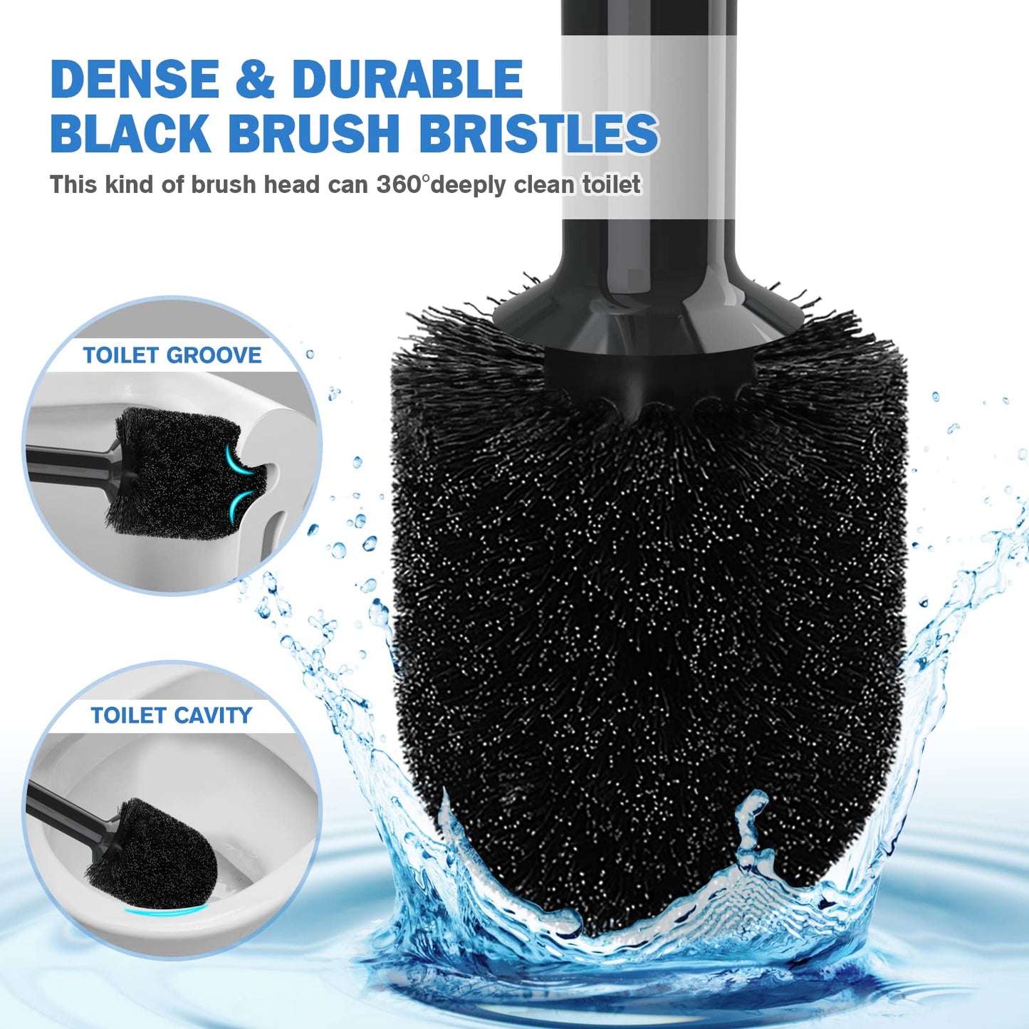 Toilet Brush & Plunger Set – Black
