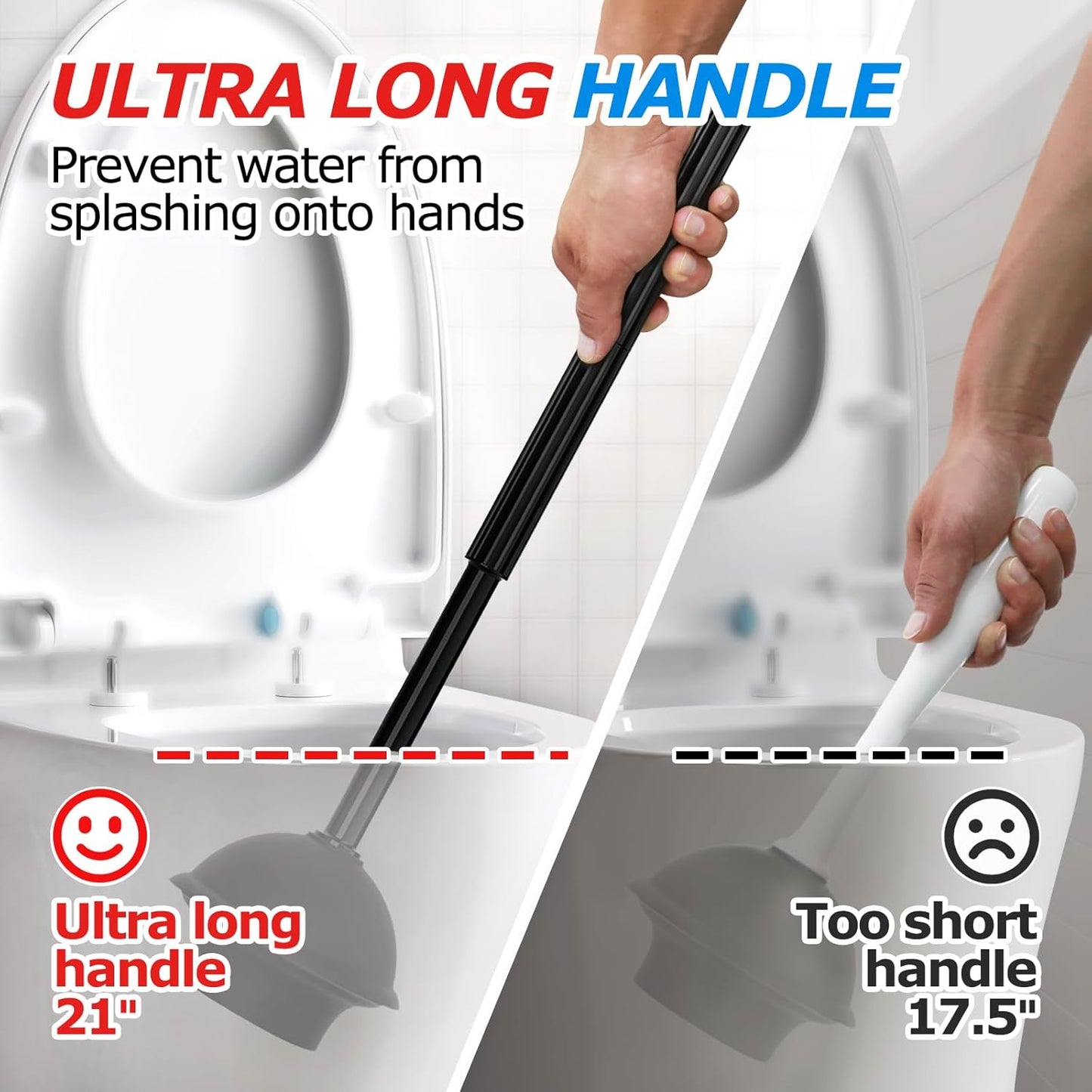 2-in-1 Toilet Brush & Plunger Set