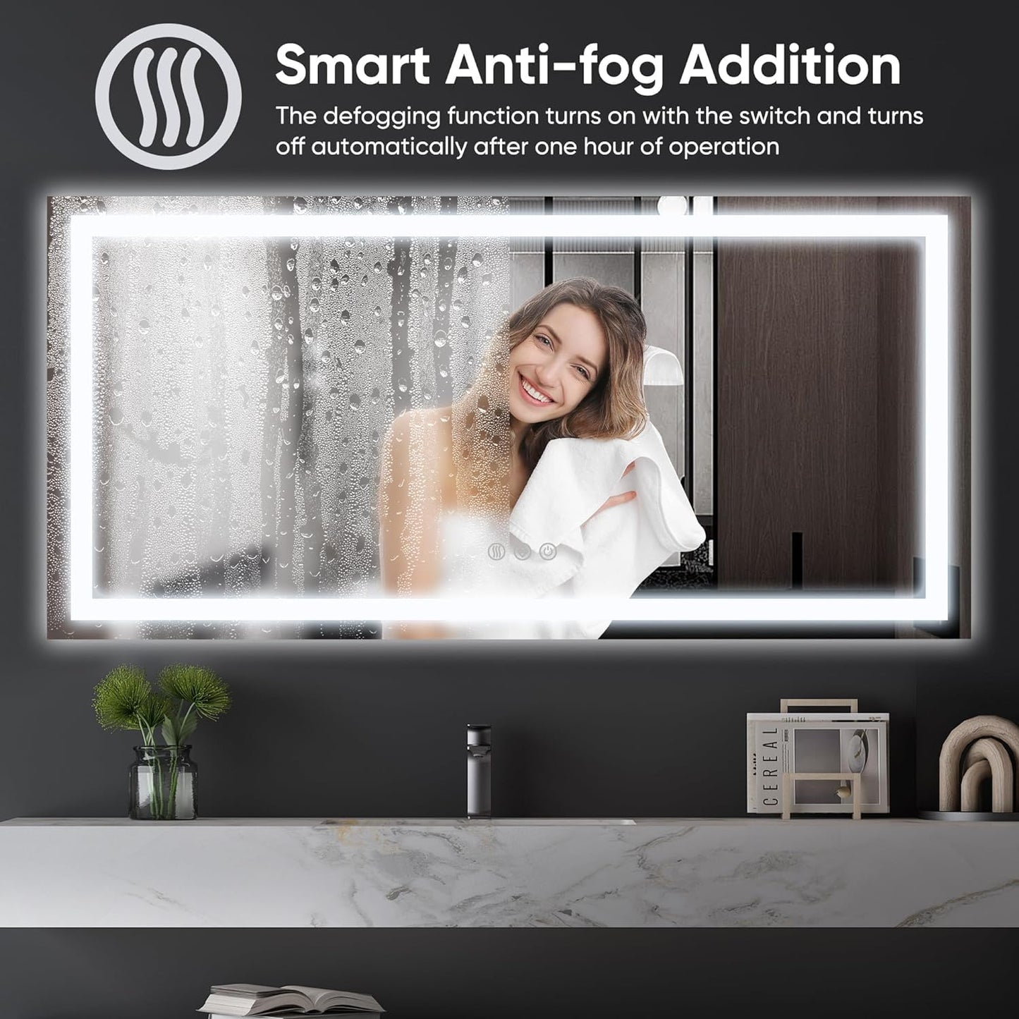 Antok 36x48 LED Bathroom Mirror
