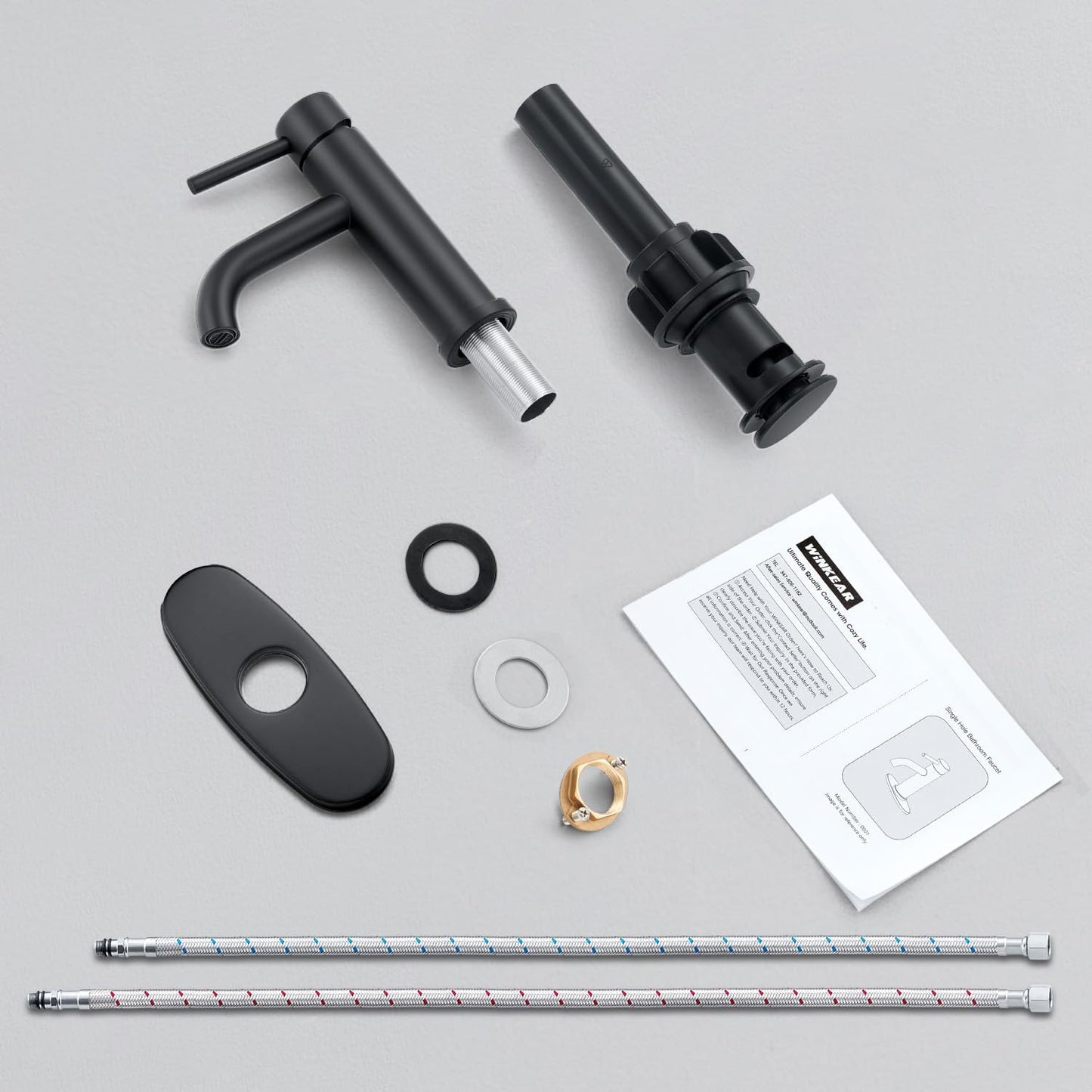 WINKEAR Black Bathroom Faucet