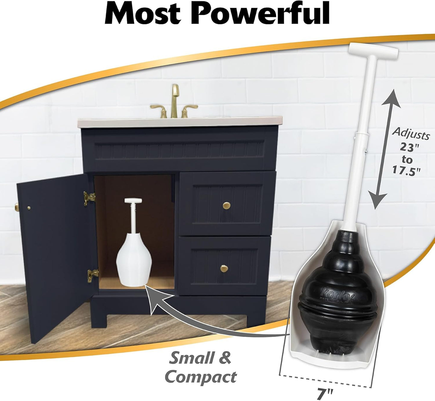 Clorox Toilet Plunger with Hideaway Caddy