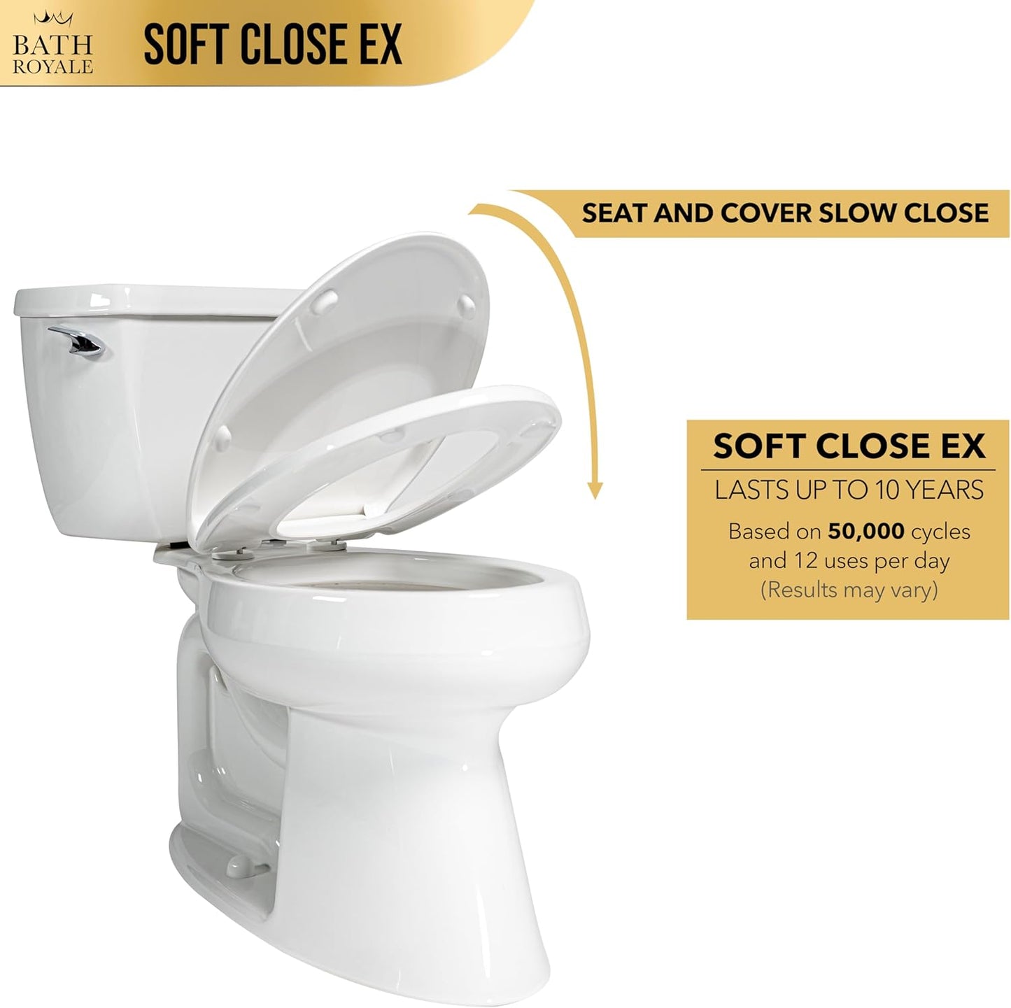 Heavy Duty Soft Close Elongated Toilet Seat BR237-00
