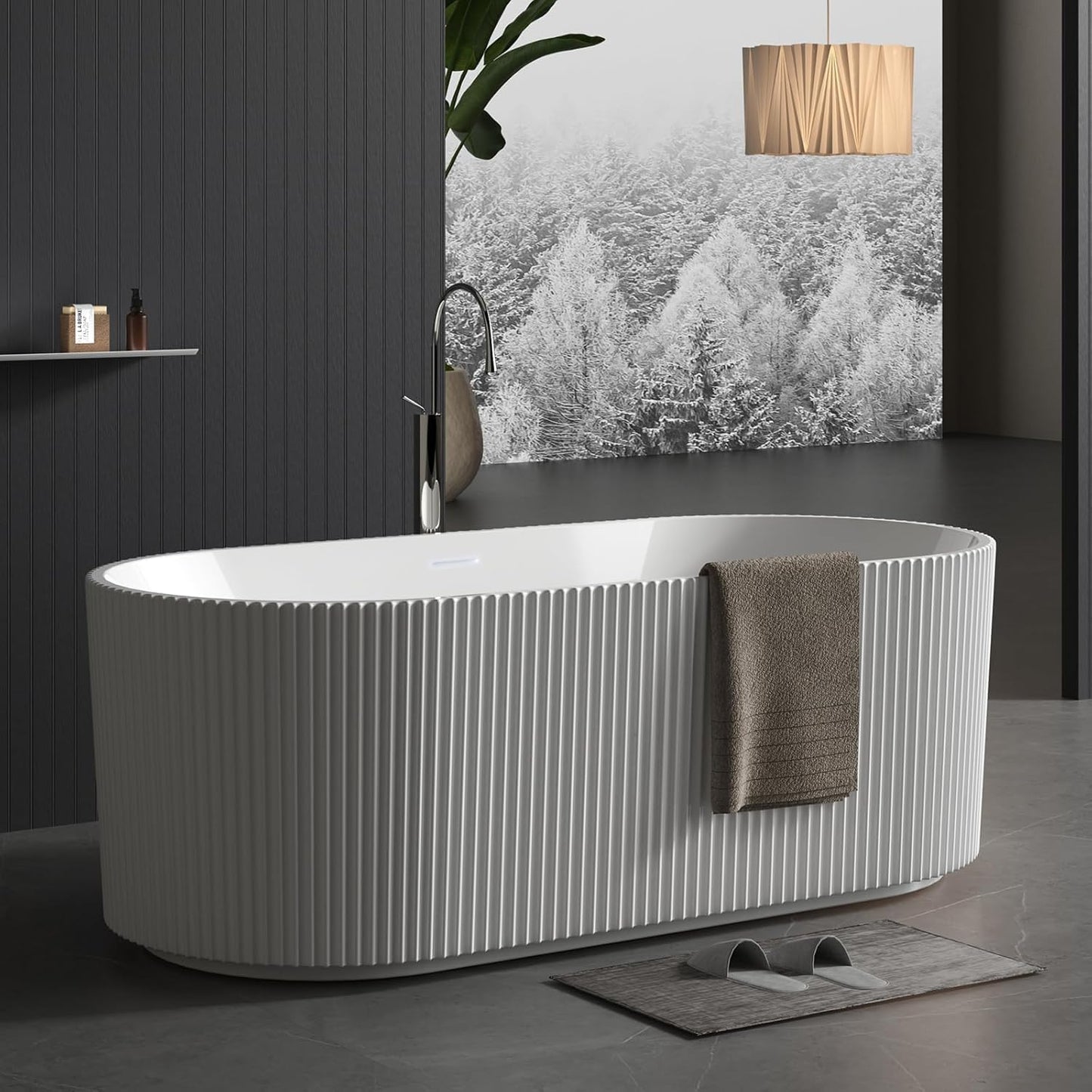 59" Freestanding Tub - White