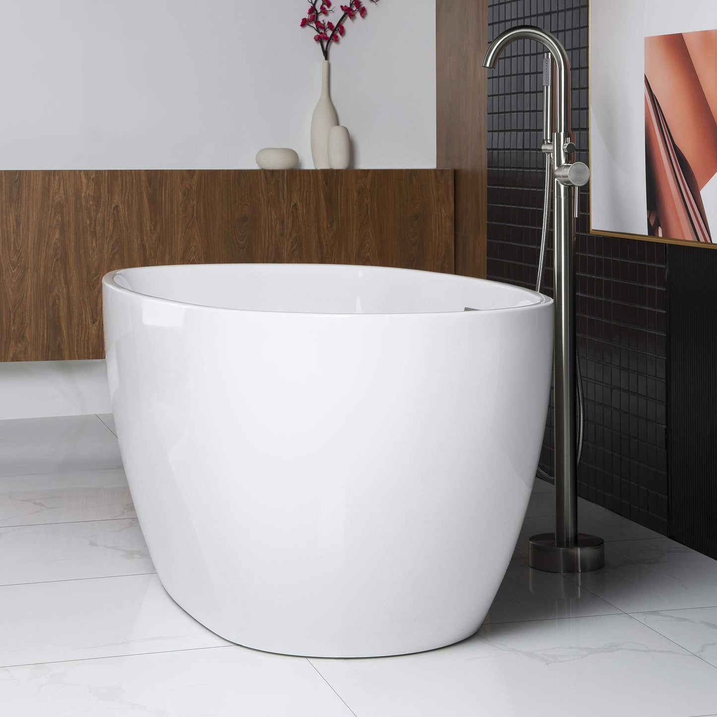 59" WOODBRIDGE Tub - White