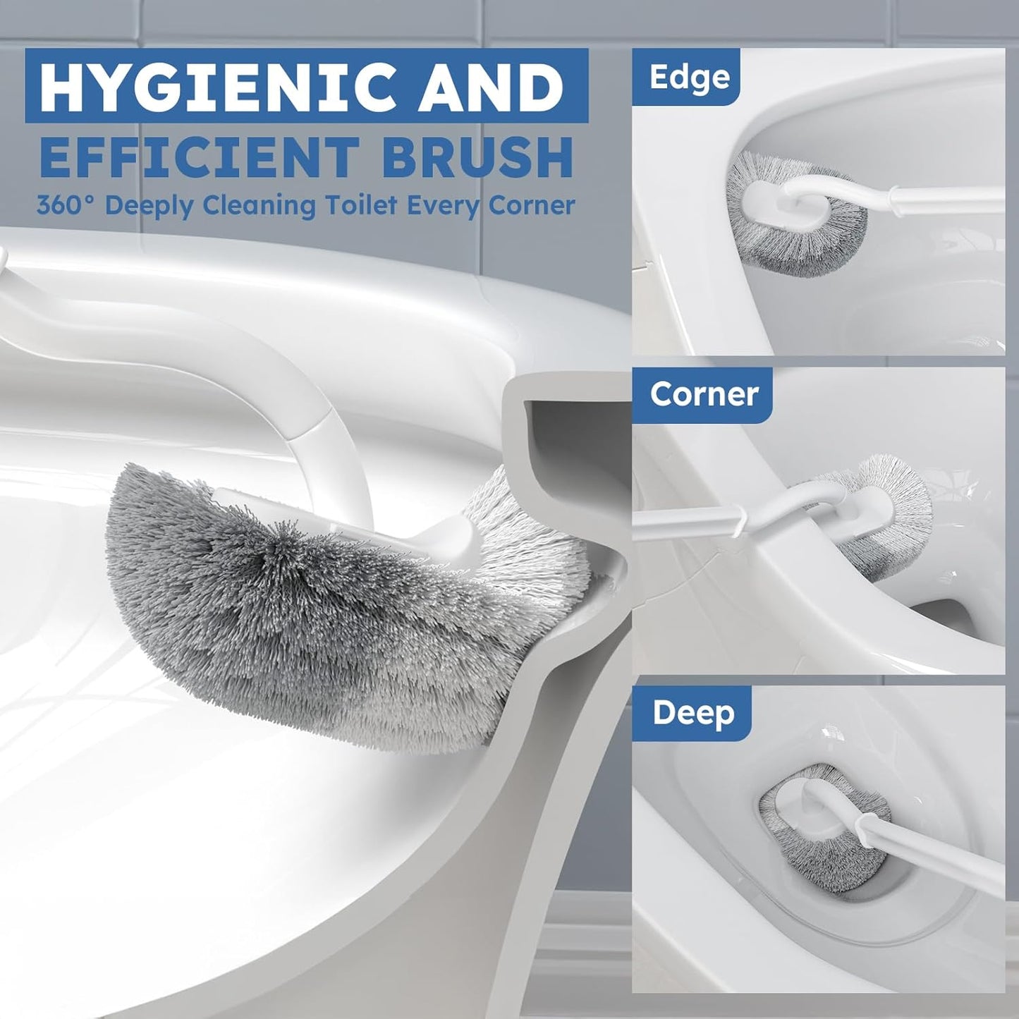 2-Pack Toilet Brush Set – White