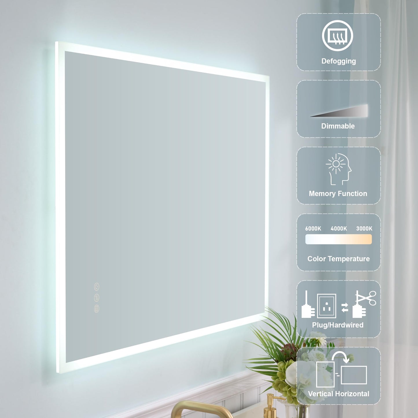 WELLFOR LED Mirror – Anti-Fog