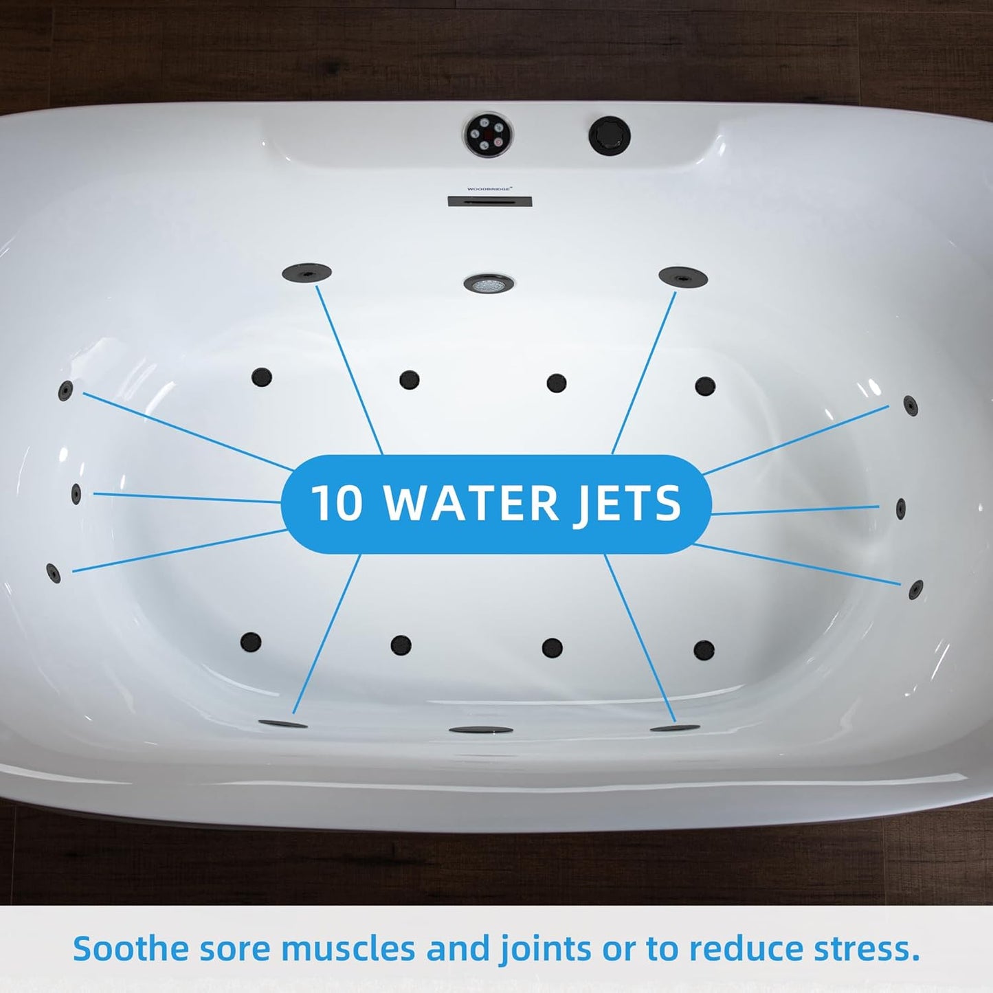 72" WOODBRIDGE Whirlpool Tub