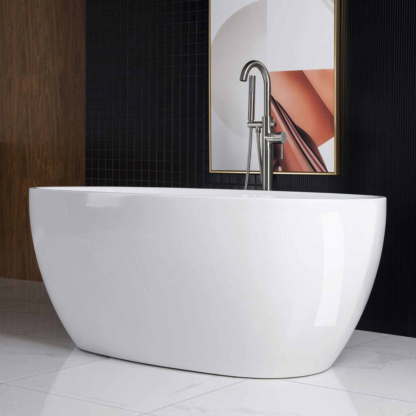 59" WOODBRIDGE Tub - White