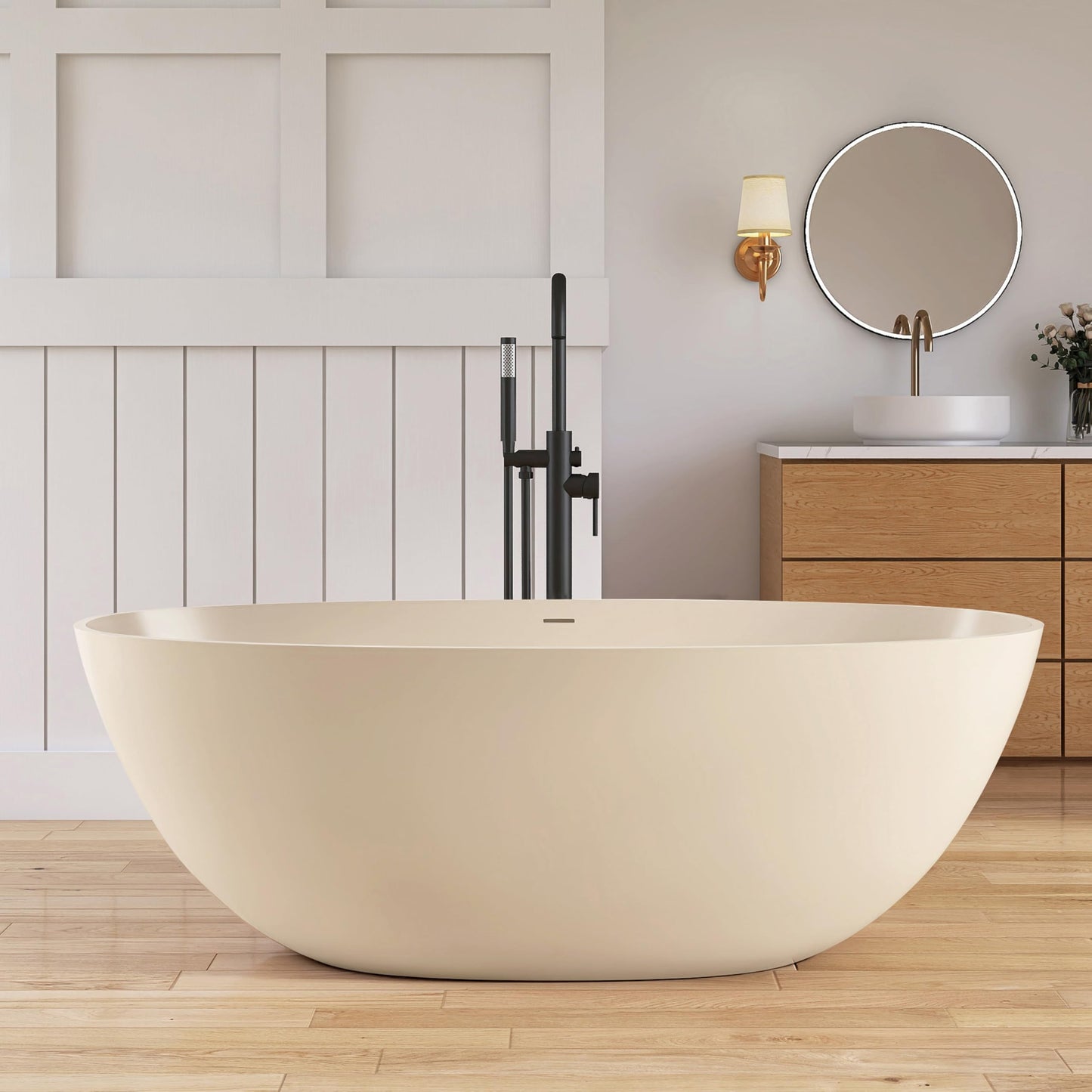 71" Stone Bathtub - Grey