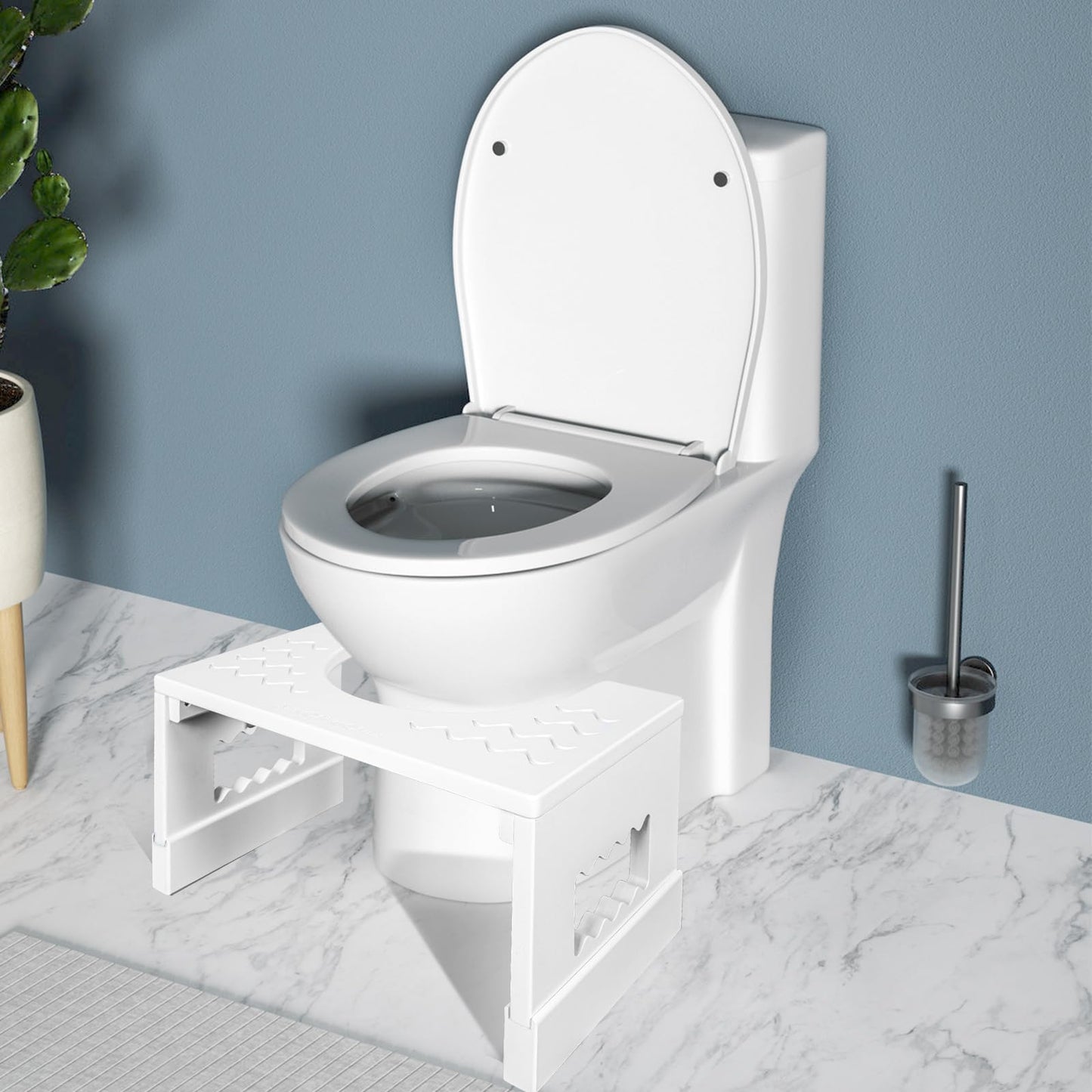 Adjustable Bamboo Toilet Stool – 7"/9"