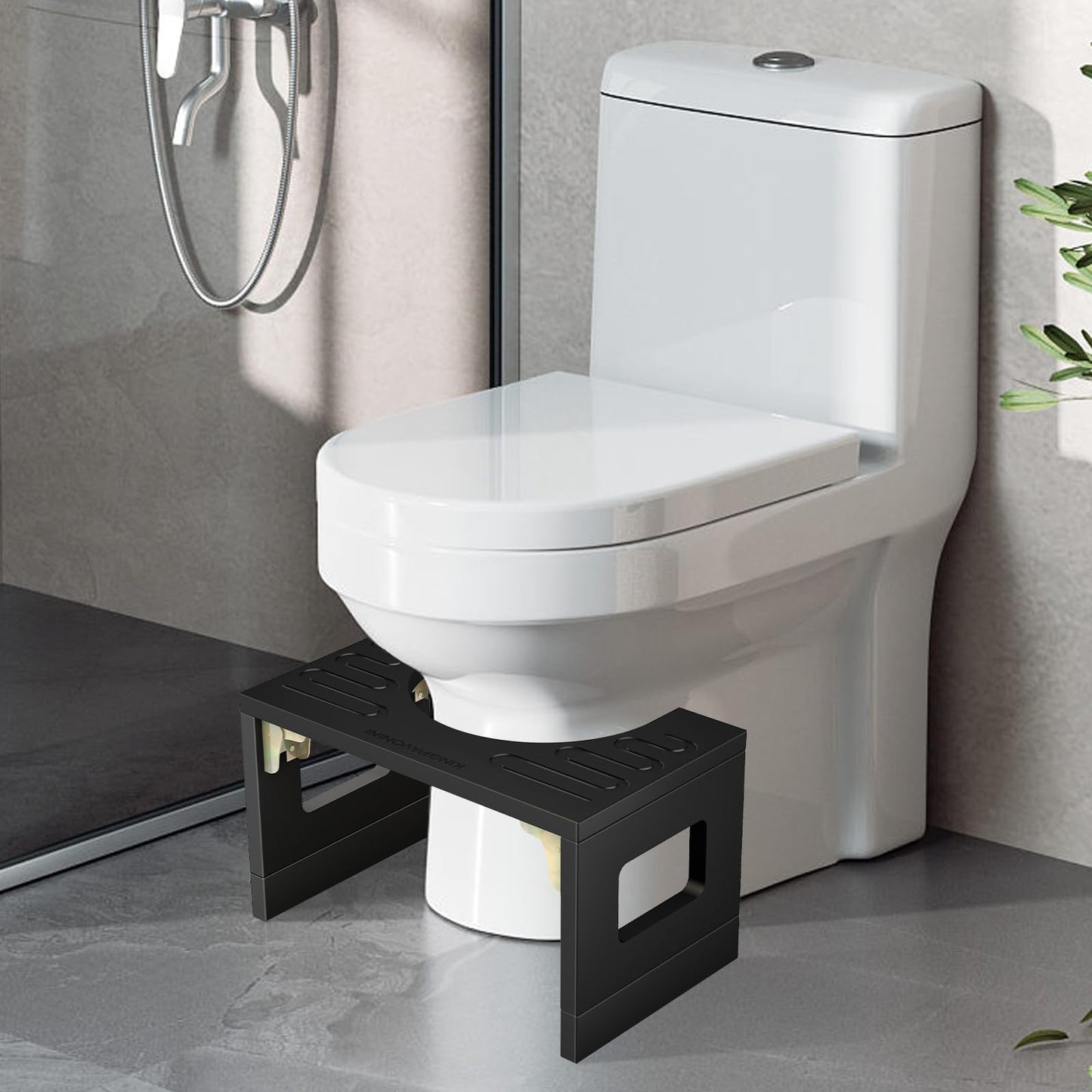 Adjustable Bamboo Toilet Stool – 7"/9"