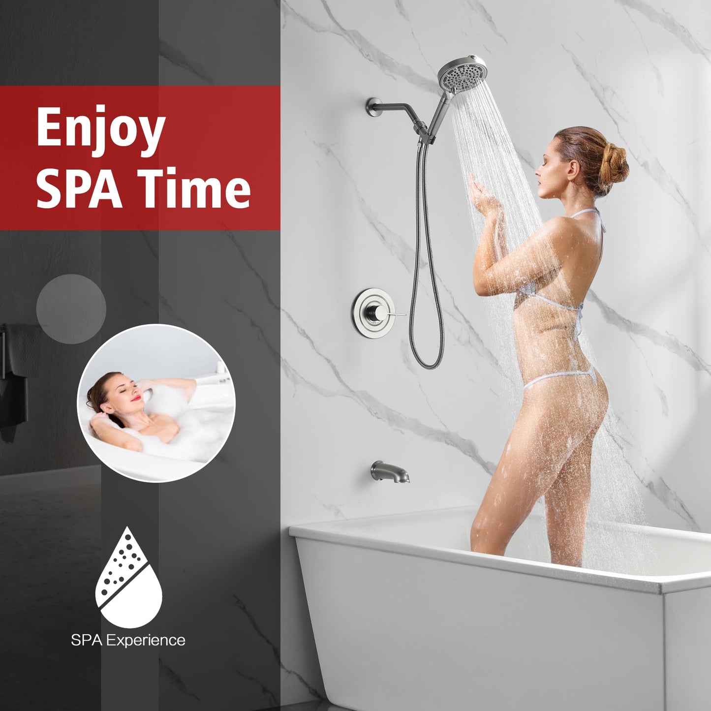 Brushed Gold Shower Set